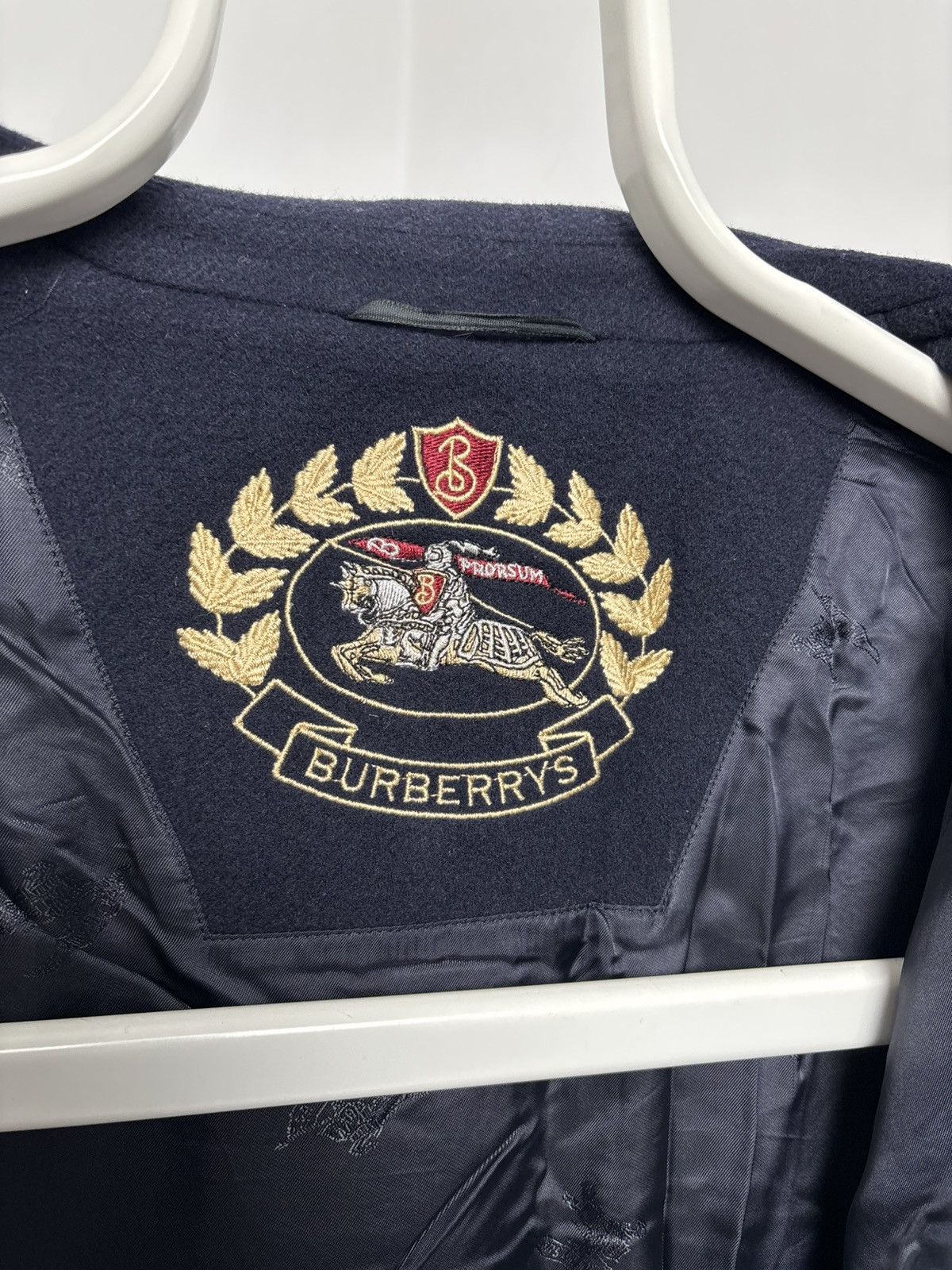 Burberry Burberry’s Navy Blue Wool Heavy Coat Vintage Size US XL / EU 56 / 4 - 7 Thumbnail