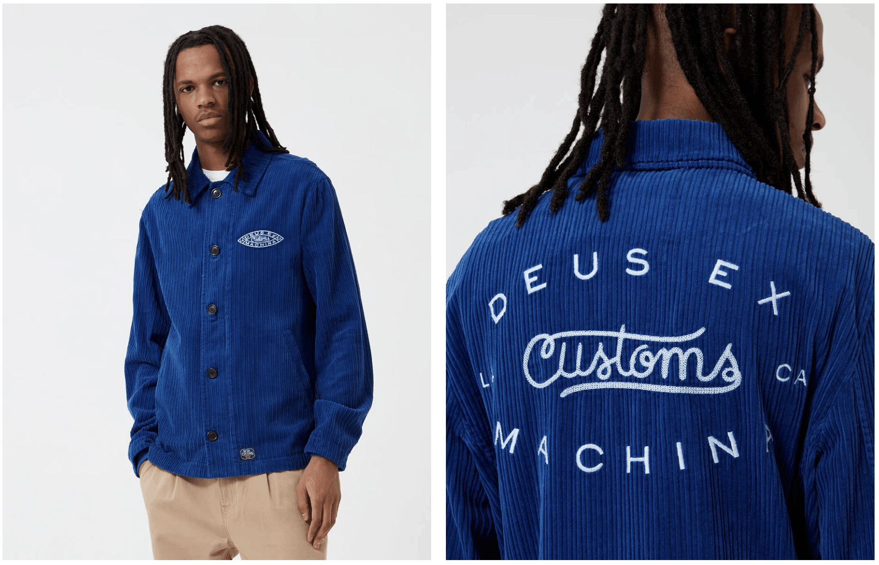 Deus Ex Machina Deus Ex Machina Blue Corduroy Barrel Jacket Size US XL / EU 56 / 4 - 3 Thumbnail