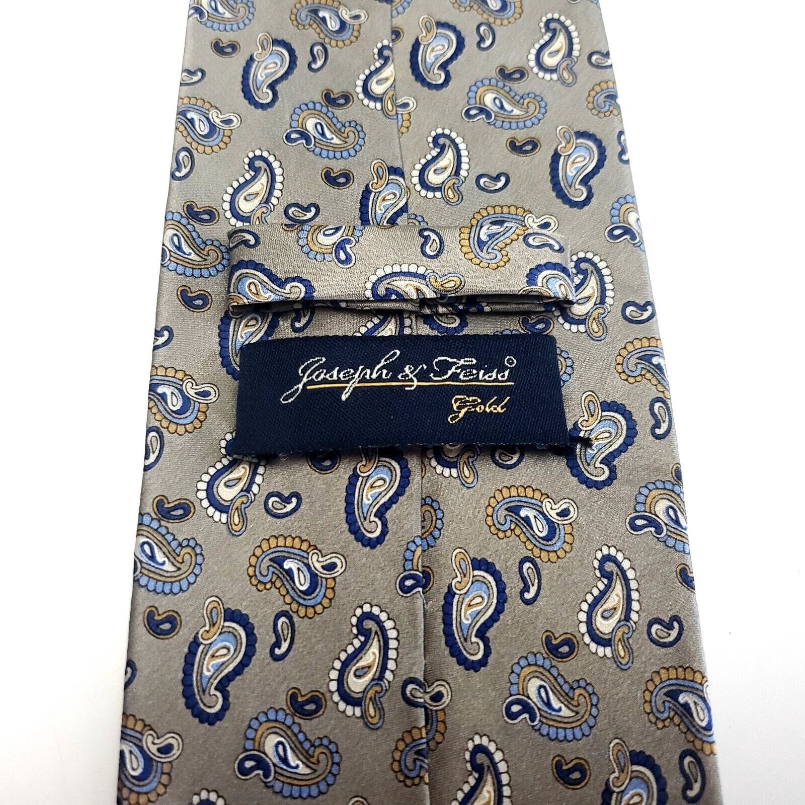 Joseph & Feiss Joseph & Feiss Beige Silk Tie Woven Paisley Short Size ONE SIZE - 4 Thumbnail