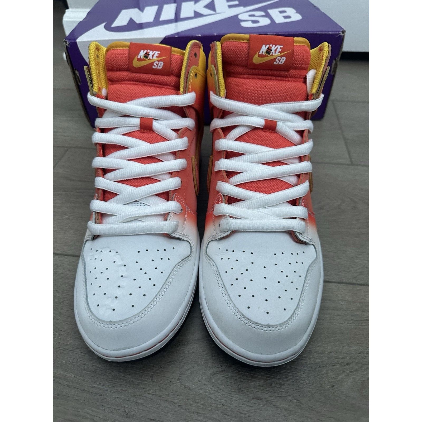 Nike Nike SB dunk high pro candy corn sneakers size 11 men’s Size US 11 / EU 44 - 3 Thumbnail