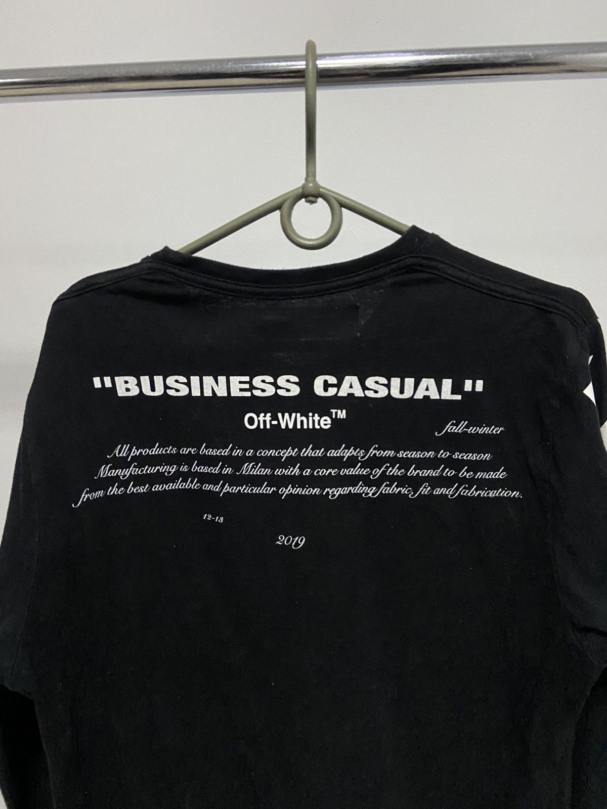 Off-White × Vintage Off white business casual vintage big print sweatshirt Size US M / EU 48-50 / 2 - 5 Thumbnail