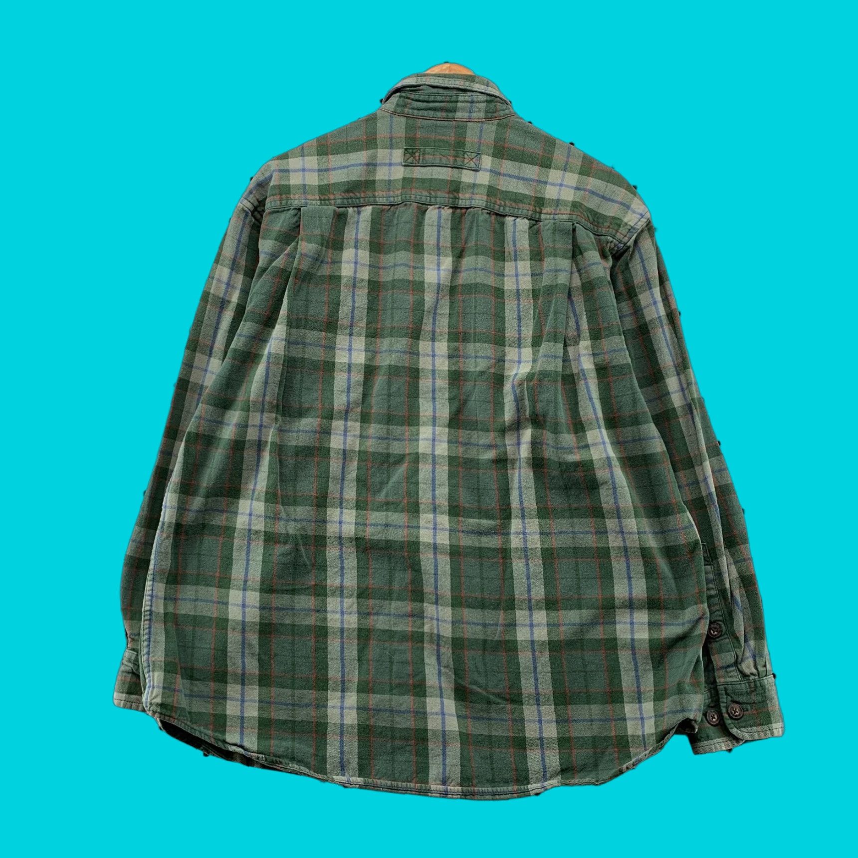 CO Duluth Trading Co Flannel Shirt Mens Large Green Plaid Heavyweight Outdoor Shirt Size US L / EU 52-54 / 3 - 1 Thumbnail