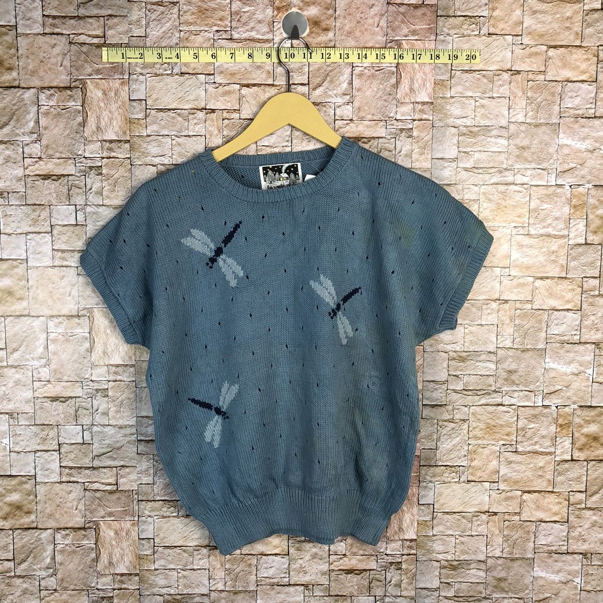 Homespun Knitwear La Varaie Place Blue Knitwear crochet #A414 Size M / US 6-8 / IT 42-44 - 1 Thumbnail