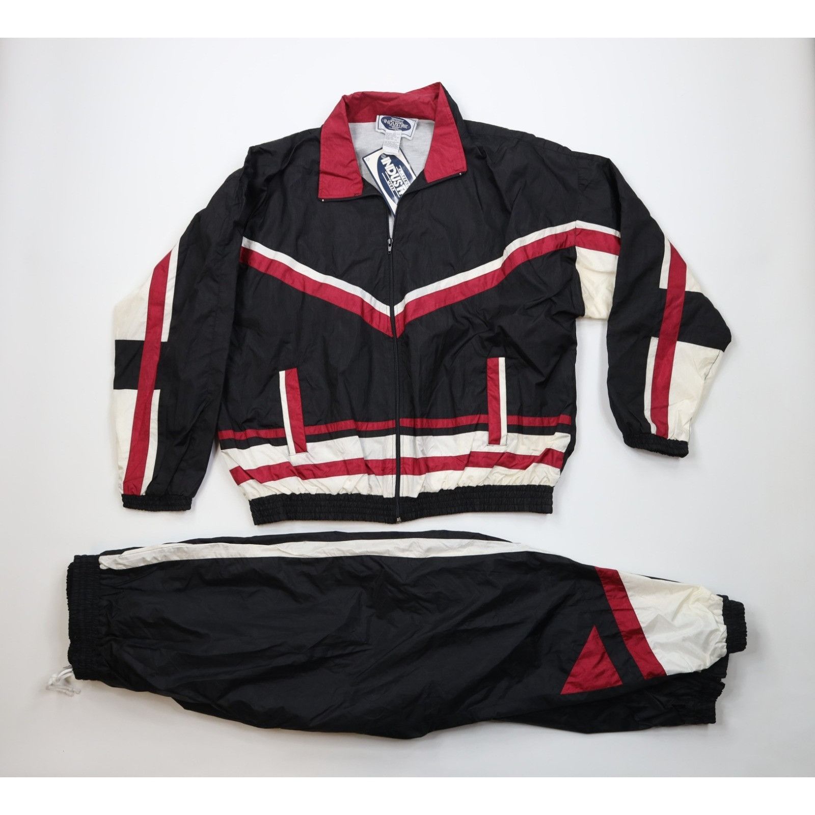 Vintage Deadstock Vintage 90s Streetwear Windbreaker Track Suit Size US XL / EU 56 / 4 - 1 Thumbnail