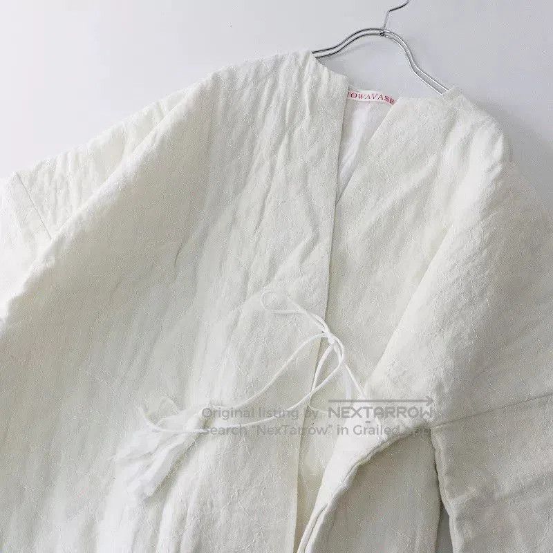 Other TOWAVASE White Linen Long Quilted Coat. Size M / US 6-8 / IT 42-44 - 4 Thumbnail