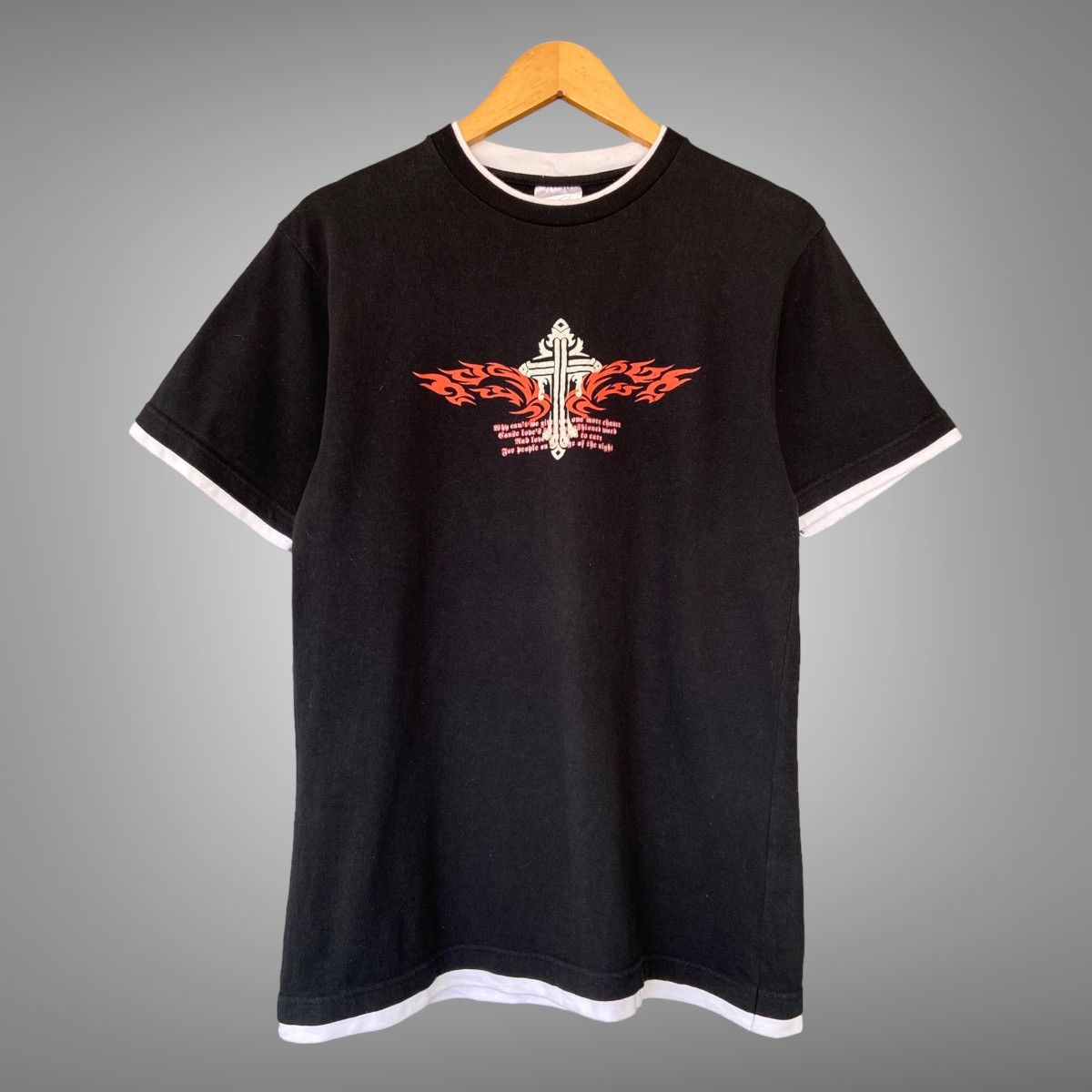 If Six Was Nine 📢LASTSROP📢 Double Layer Style Tribal Cross Tee Size US M / EU 48-50 / 2 - 4 Thumbnail