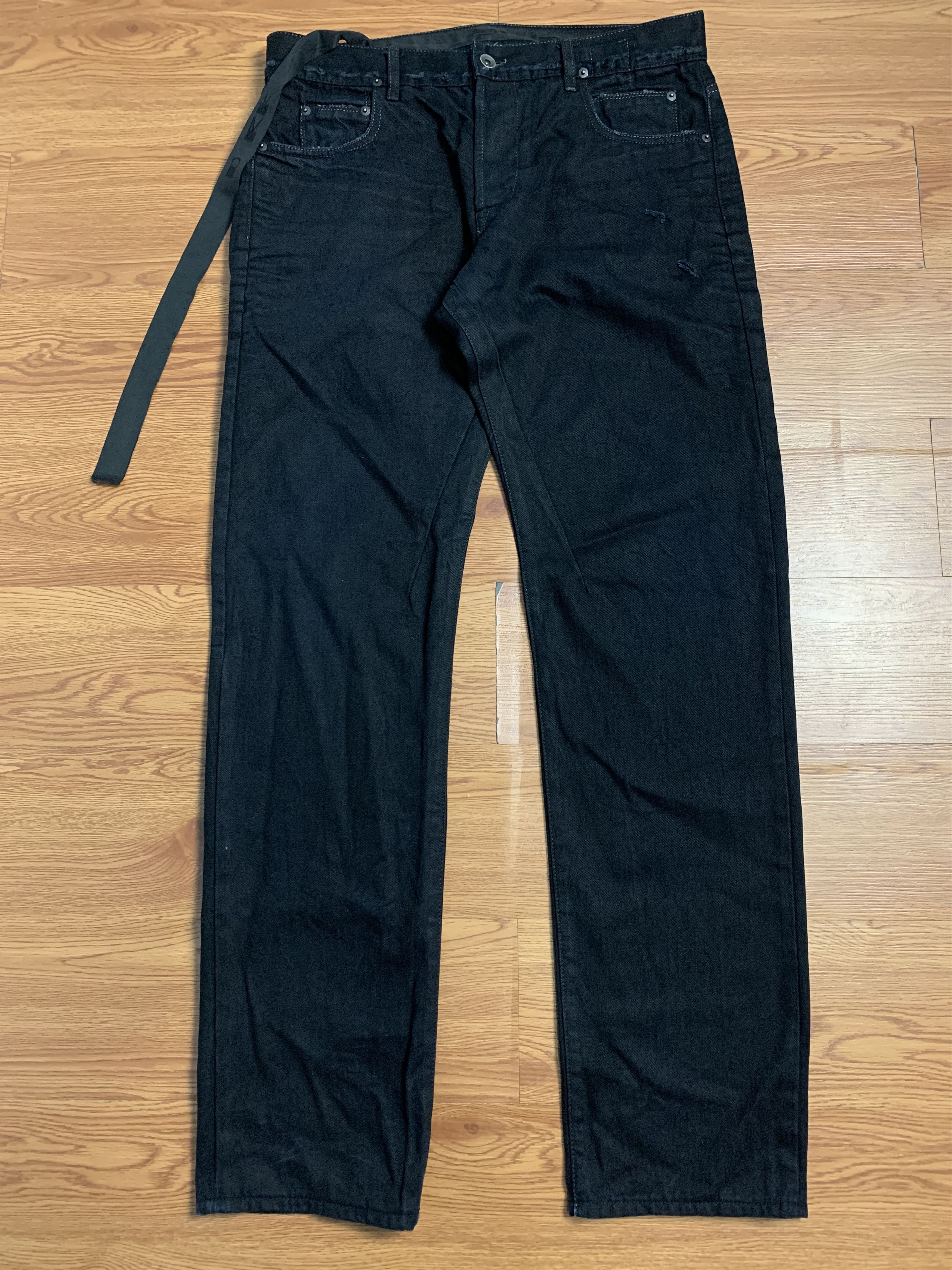 image of Rick Owens Dusty Black Denim, Men's (Size 34)