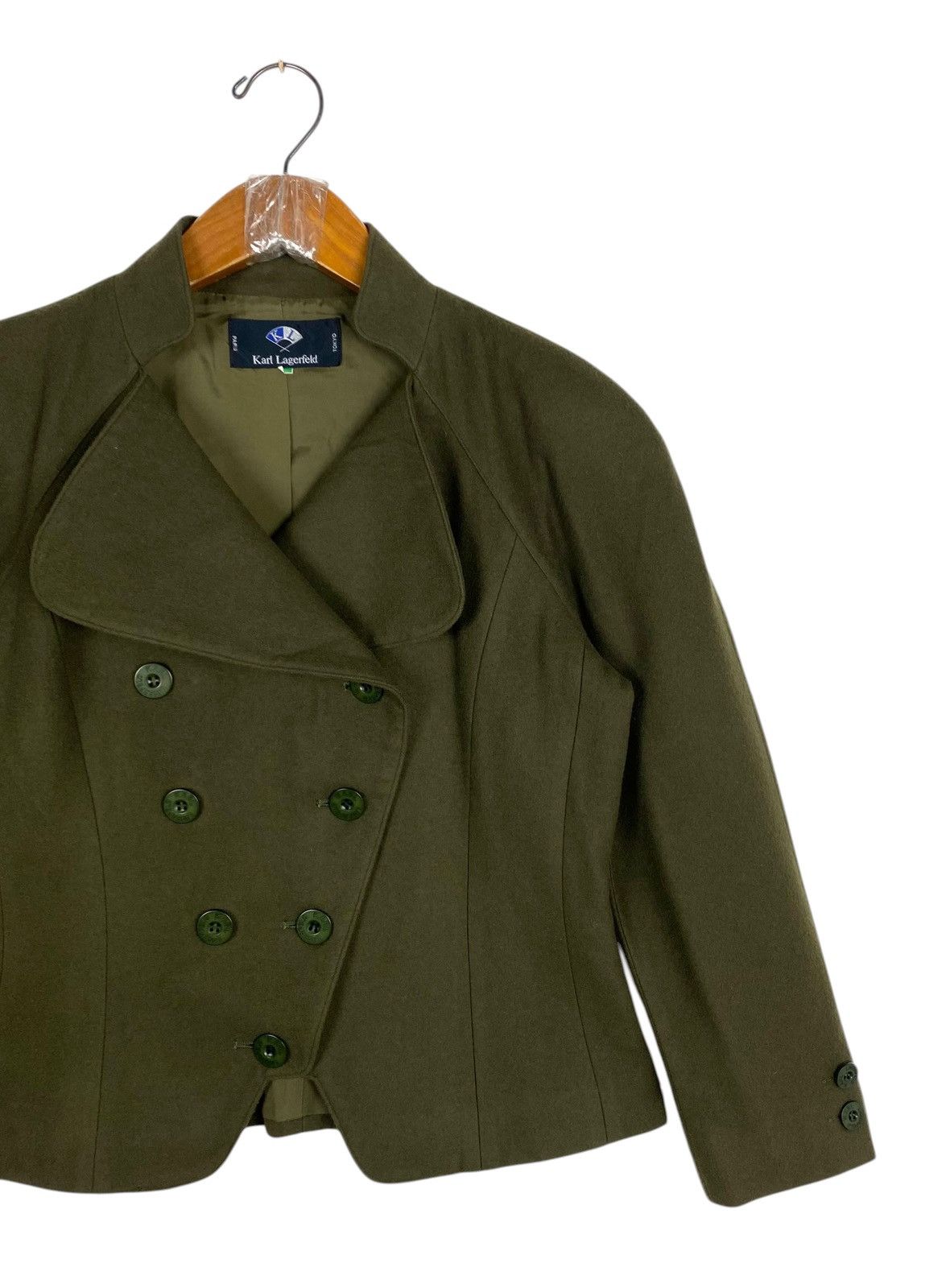 Karl Lagerfeld Karl Lagerfeld Double-Breasted Military Style Peplum Blazer Size S / US 4 / IT 40 - 3 Thumbnail