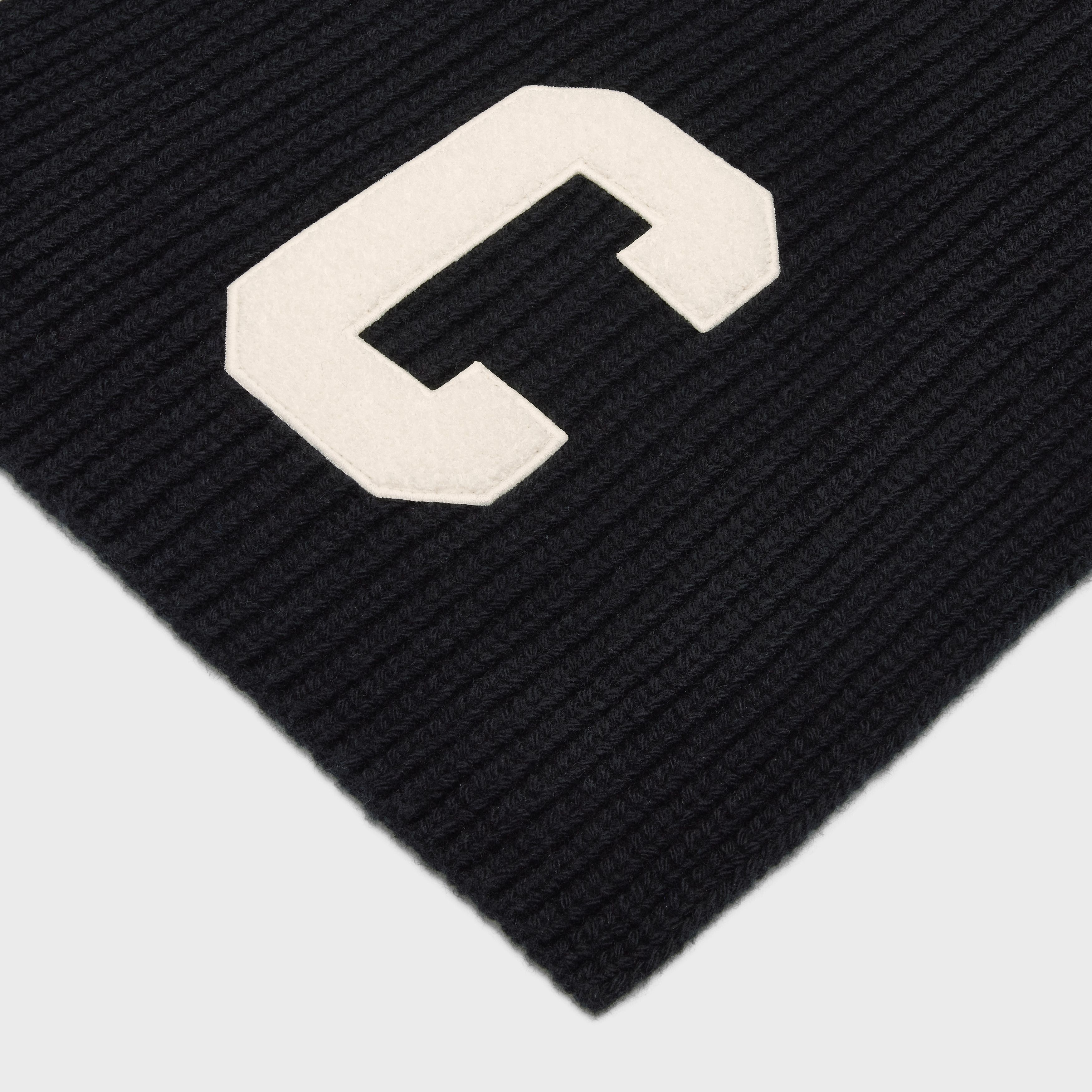 Celine o1bcso1str1124 Size: OS / Ribbed Wool Initial Scarf Size ONE SIZE - 2 Thumbnail