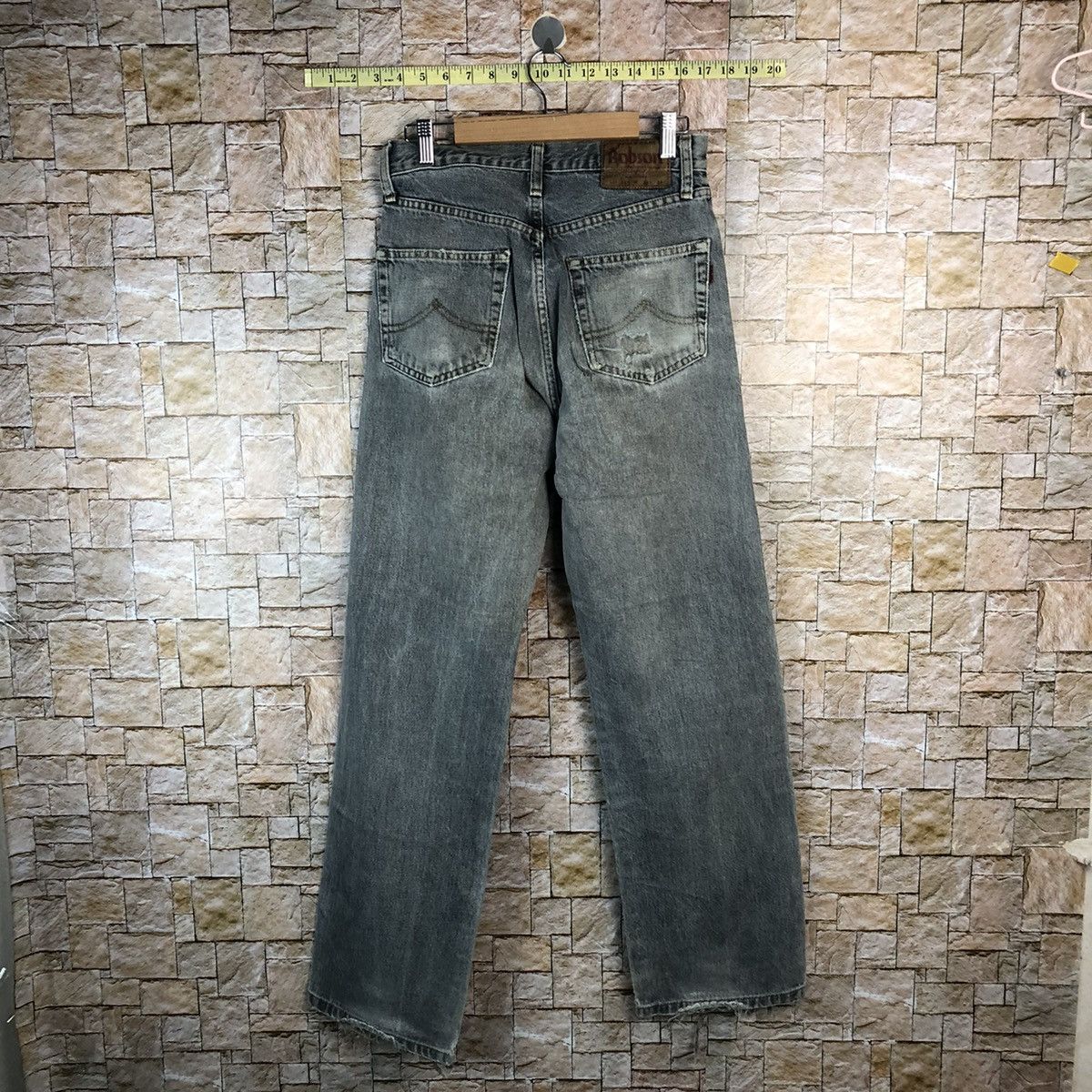 Japanese Brand Bobson Black Distressed ripped Denim Pants #A978 Size US 28 / EU 44 - 14 Thumbnail