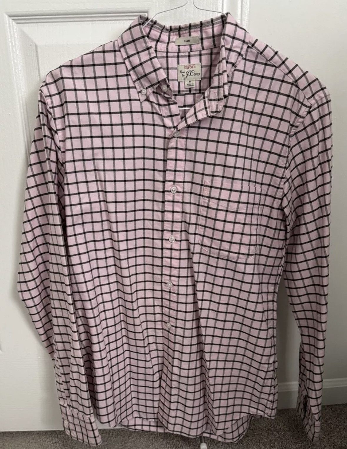 J.Crew J.Crew Slim Fit Plaid Oxford Shirt Mens M Pink Button Down Size US M / EU 48-50 / 2 - 4 Thumbnail