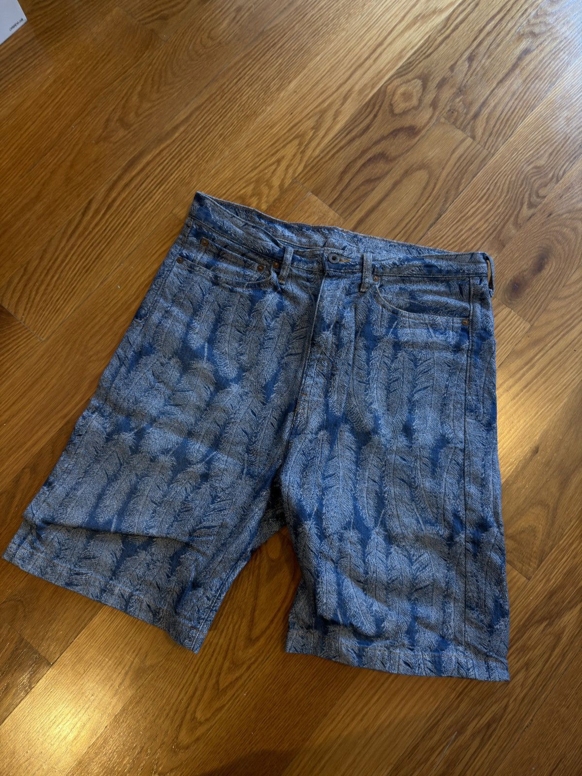 Kapital Kapital Magpie Light Denim Shorts Size US 34 / EU 50 - 1 Thumbnail