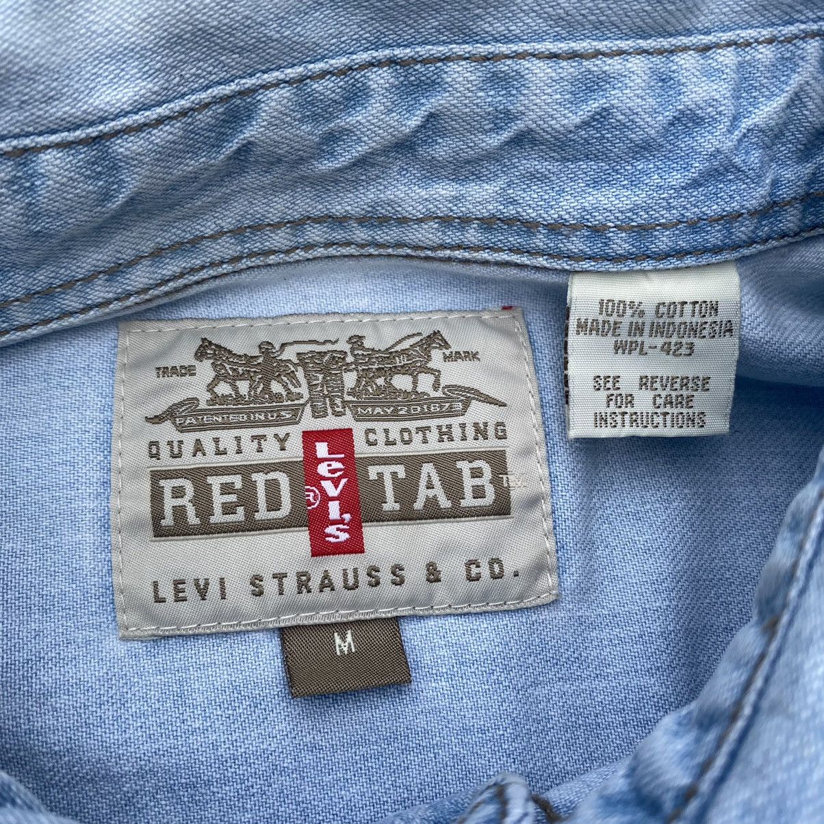 Levi's LEVIS RED TAB Button Fly Denim Shirt Size US XL / EU 56 / 4 - 8 Thumbnail