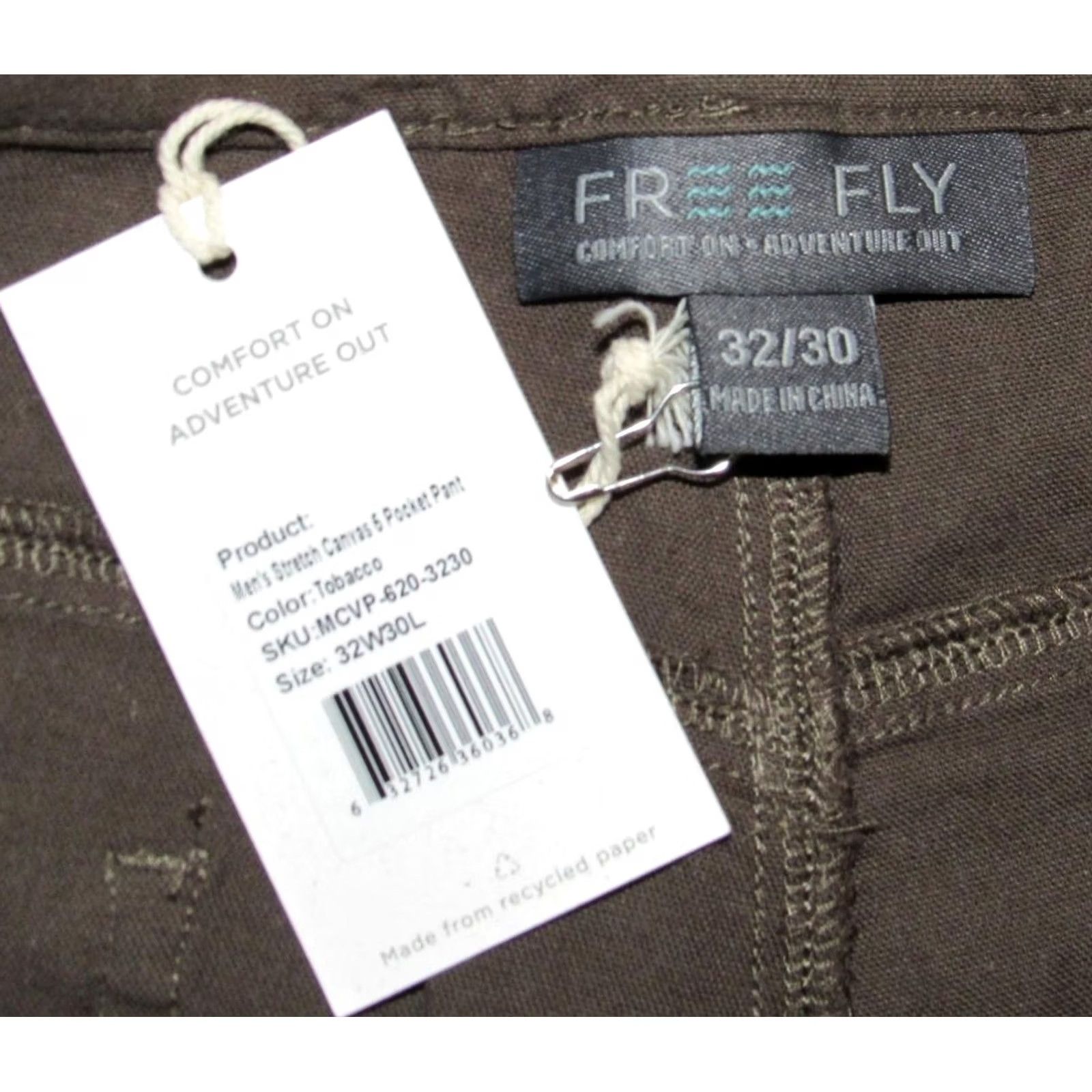 Vintage FREE FLY Tobacco Brown 5 Pocket Stretch Canvas Pants 32 x 30 NWT Mens Chino XS? Size US 32 / EU 48 - 5 Thumbnail