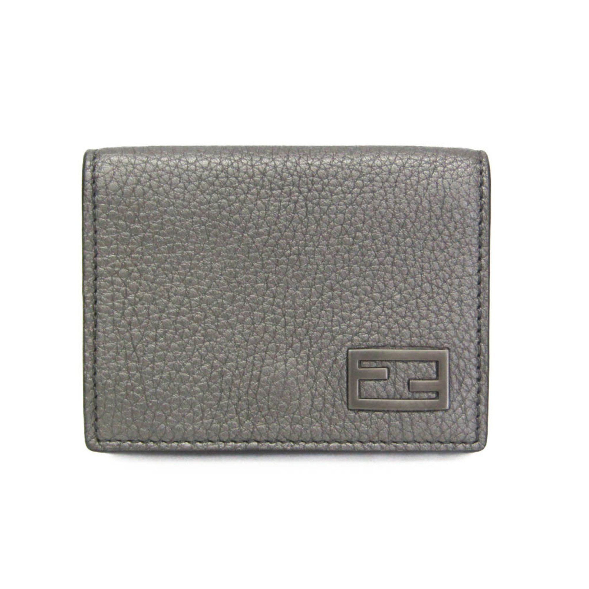 Fendi Fendi FF 7M0280 Men,Women Leather Wallet (tri-fold) Metallic Gray Size ONE SIZE - 1 Thumbnail