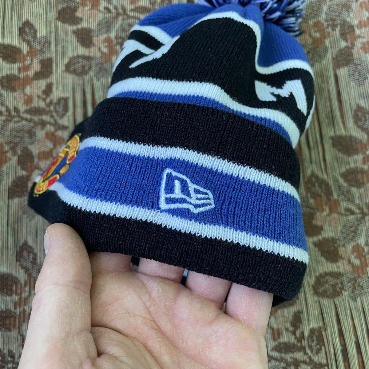 New Era Vintage Manchester United New Era Blue football Hat Beanie Size ONE SIZE - 3 Thumbnail