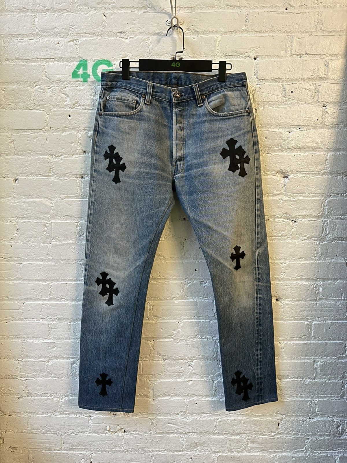 Chrome Hearts CHROME HEARTS 501 PATCH DENIM SZ 33 Size US 33 - 1 Thumbnail