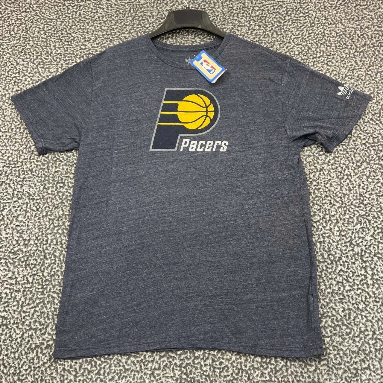 Adidas Indiana Pacers Shirt Men Short Sleeve Crew Neck New L Size US L / EU 52-54 / 3 - 1 Thumbnail