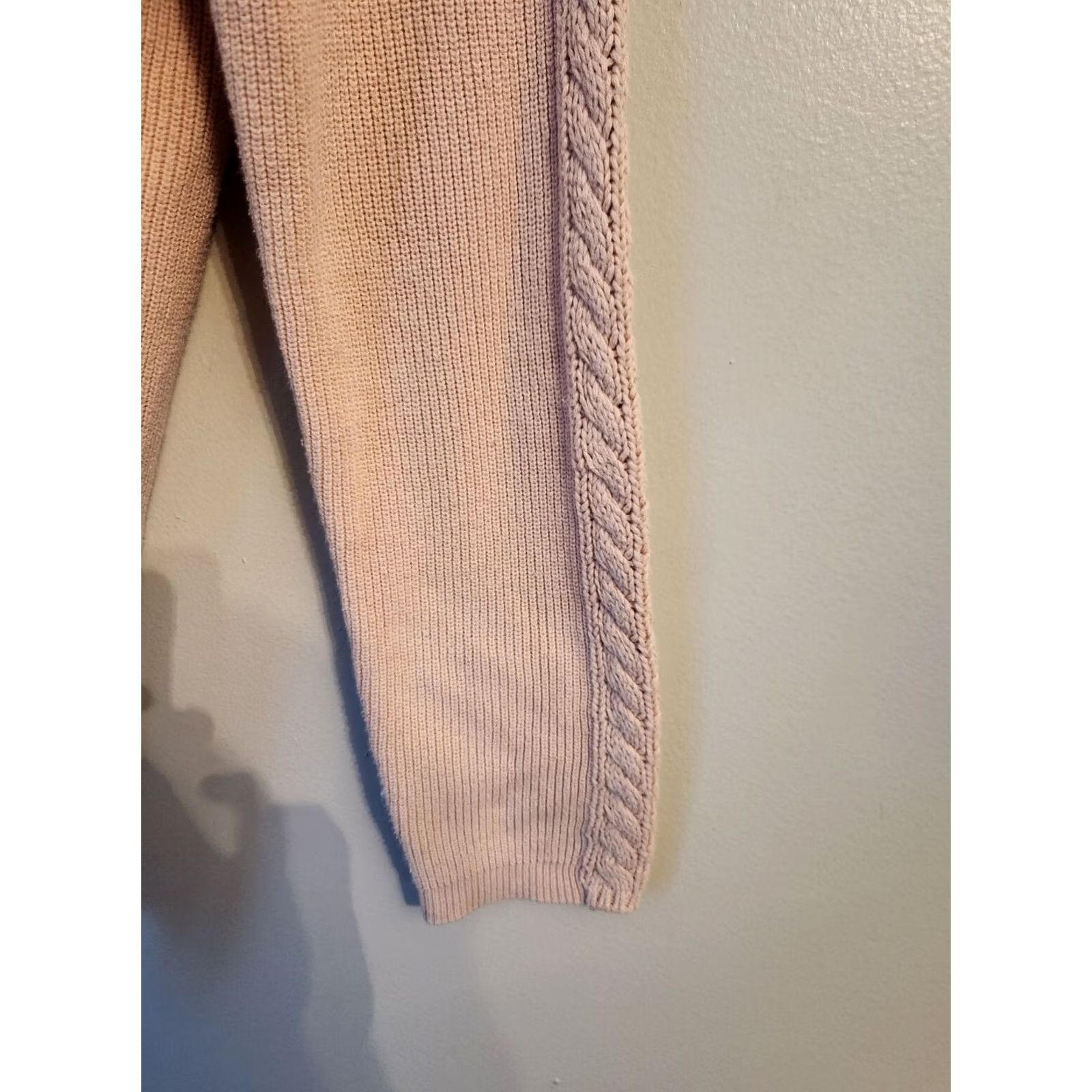Avenue VINTAGE None Avenue Sweater Shirt Womens 2X Pink Cable-Knit Ribbed V-Neck Long Sleeve Pullover Casual Plus Size Size XXL / US 16-18 / IT 52-54 - 4 Thumbnail