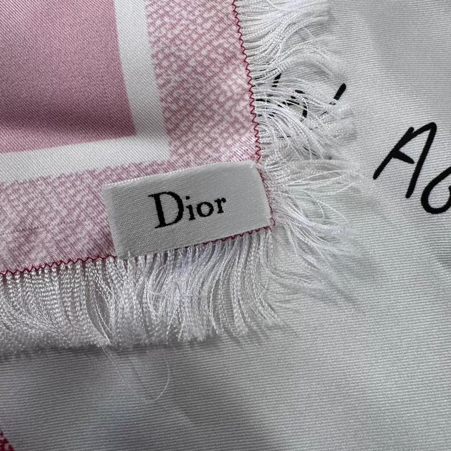 Dior Dior 100 Love You Tassel Silk Scarf (Valentine’s) Size ONE SIZE - 4 Thumbnail