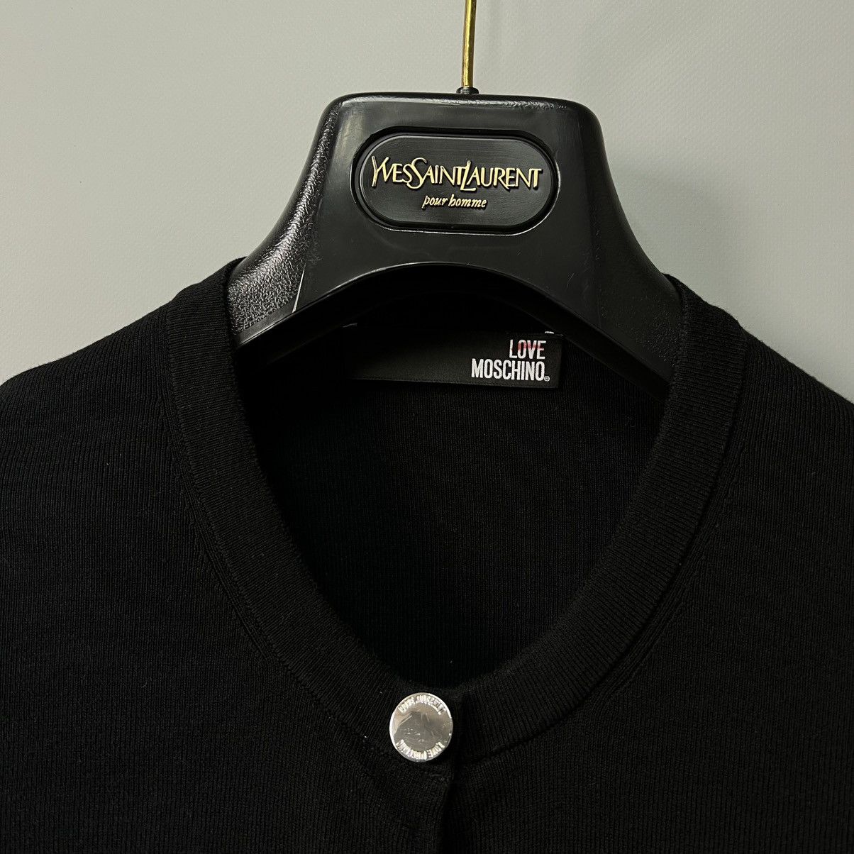 Love Moschino Love Moschino Cardigan With Logo In Black Size M / US 6-8 / IT 42-44 - 7 Thumbnail