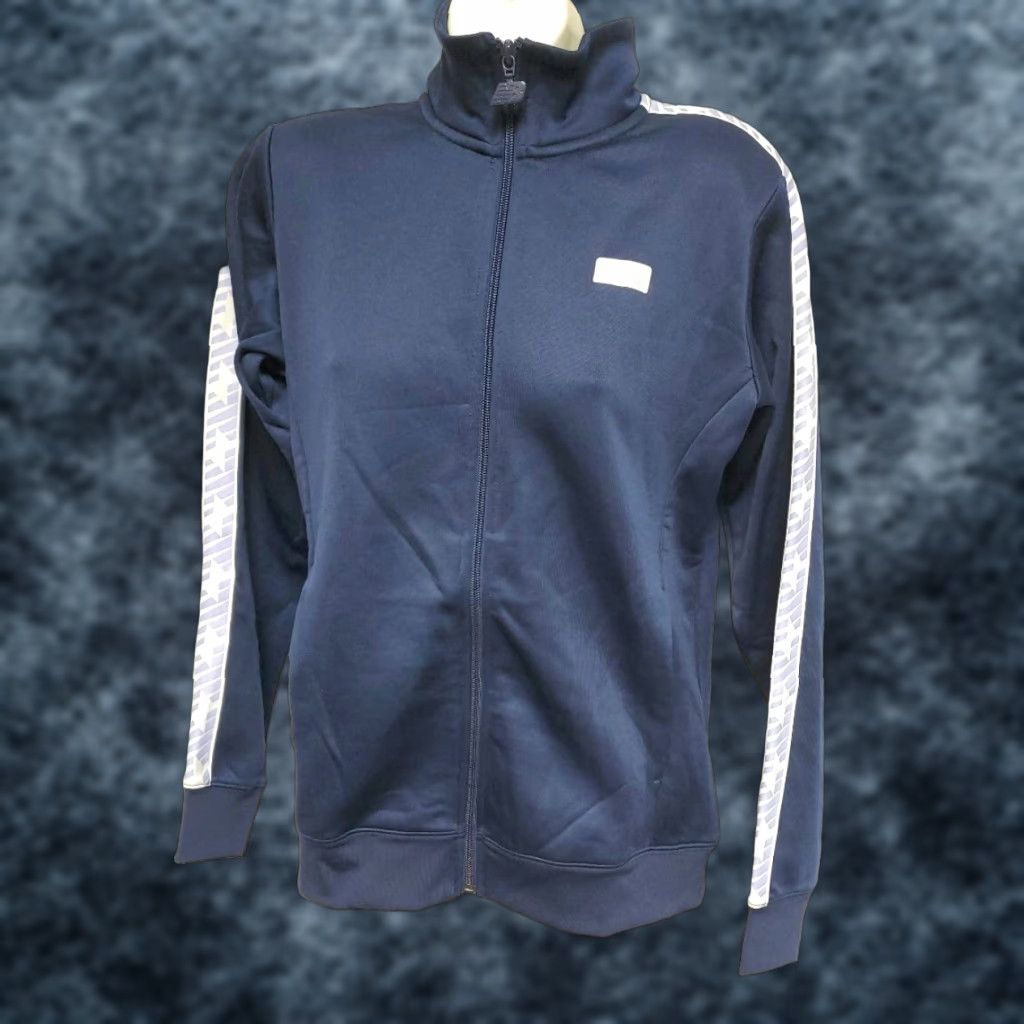 New Balance Womens New Balance WJ93503 Track Jacket Navy Blue White Full Zip Size S / US 4 / IT 40 - 1 Thumbnail