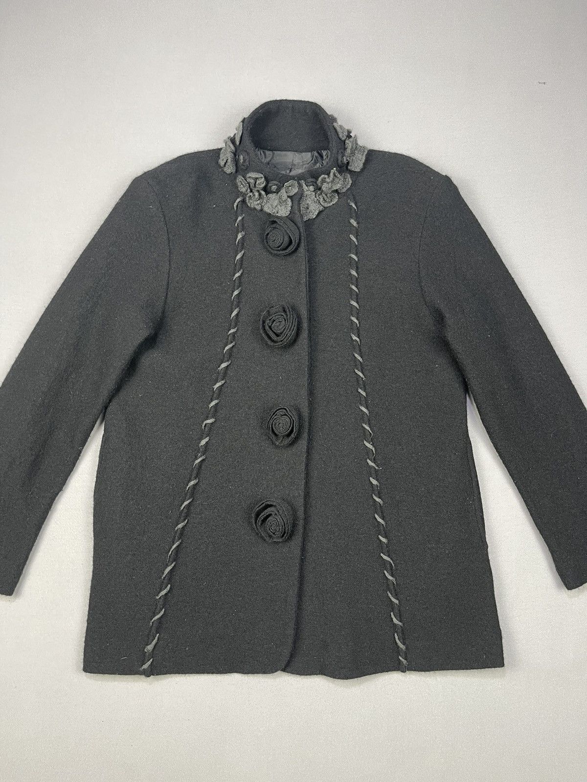 Kansai Yamamoto Kansai Cooperative Fashion Mohair Wool Midi Dress Size M / US 6-8 / IT 42-44 - 2 Thumbnail