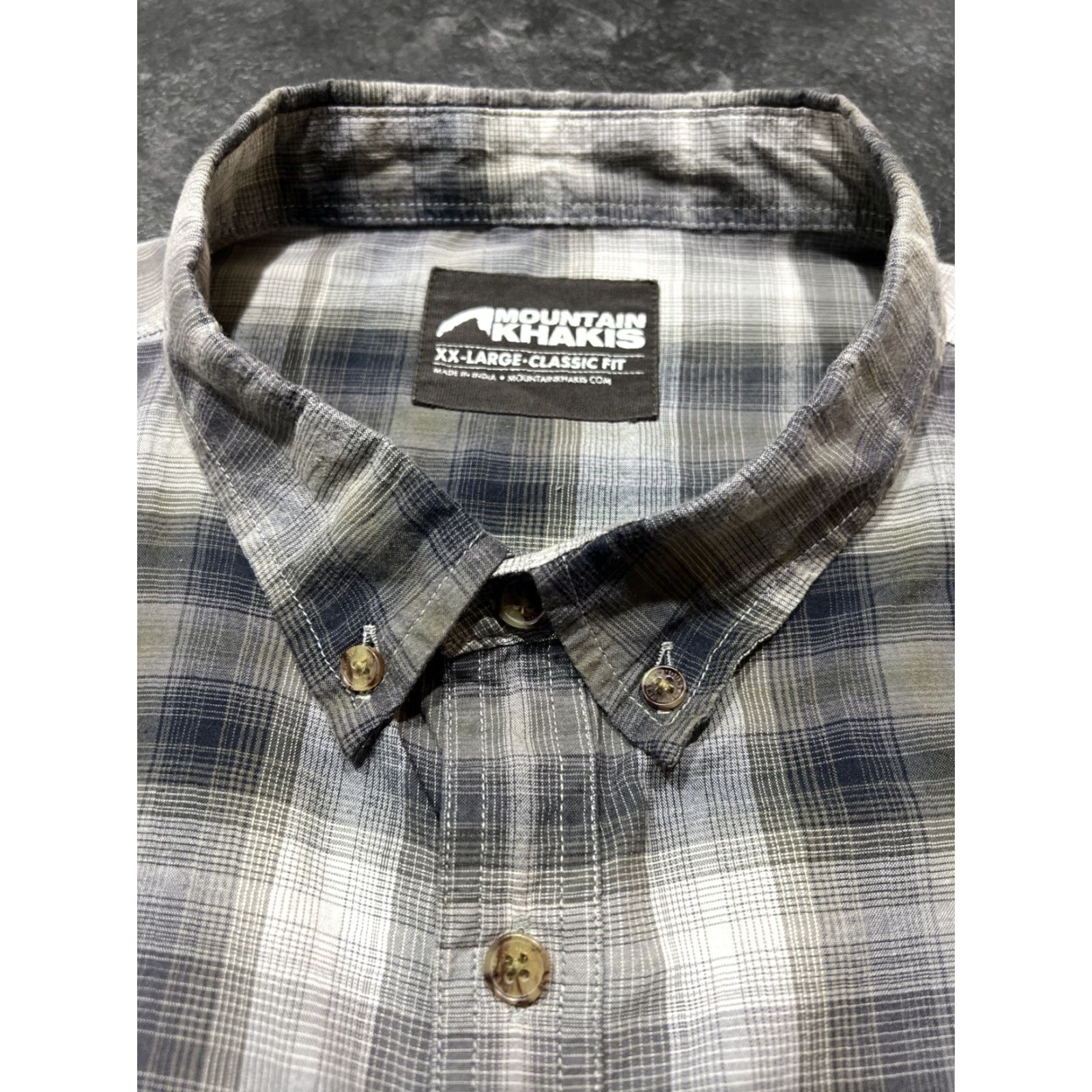 Mountain Khakis Mountain Khakis Shirt Men's XXL 2XL Lightweight L/S Gray Plaid Size US L / EU 52-54 / 3 - 6 Thumbnail