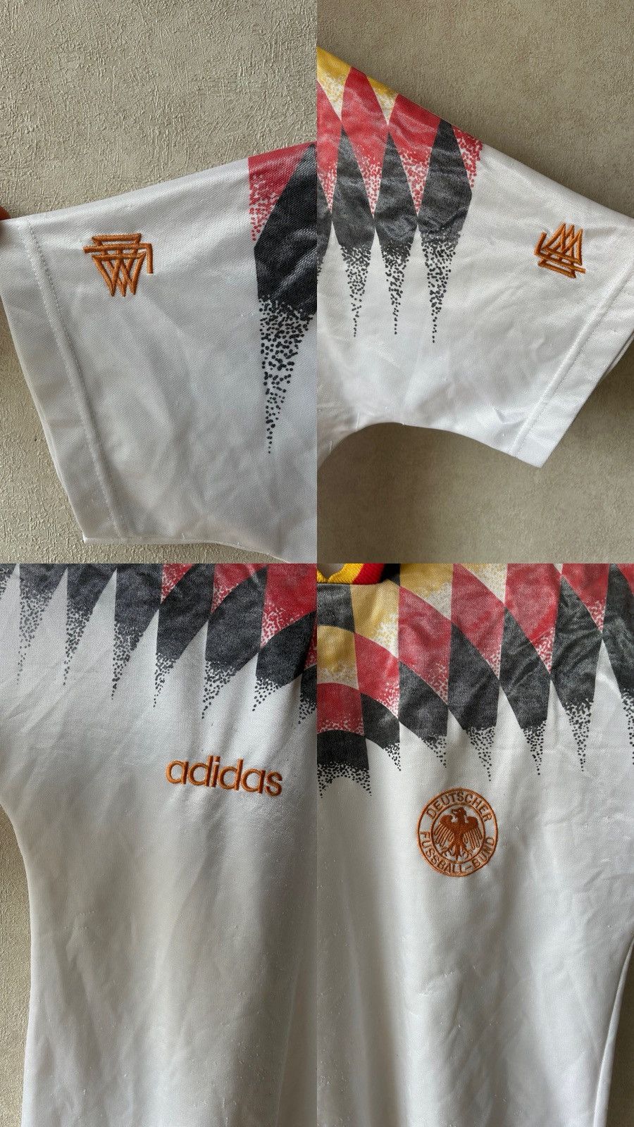 Adidas 1994 Adidas Germany Home Soccer Jersey Size US XL / EU 56 / 4 - 7 Thumbnail