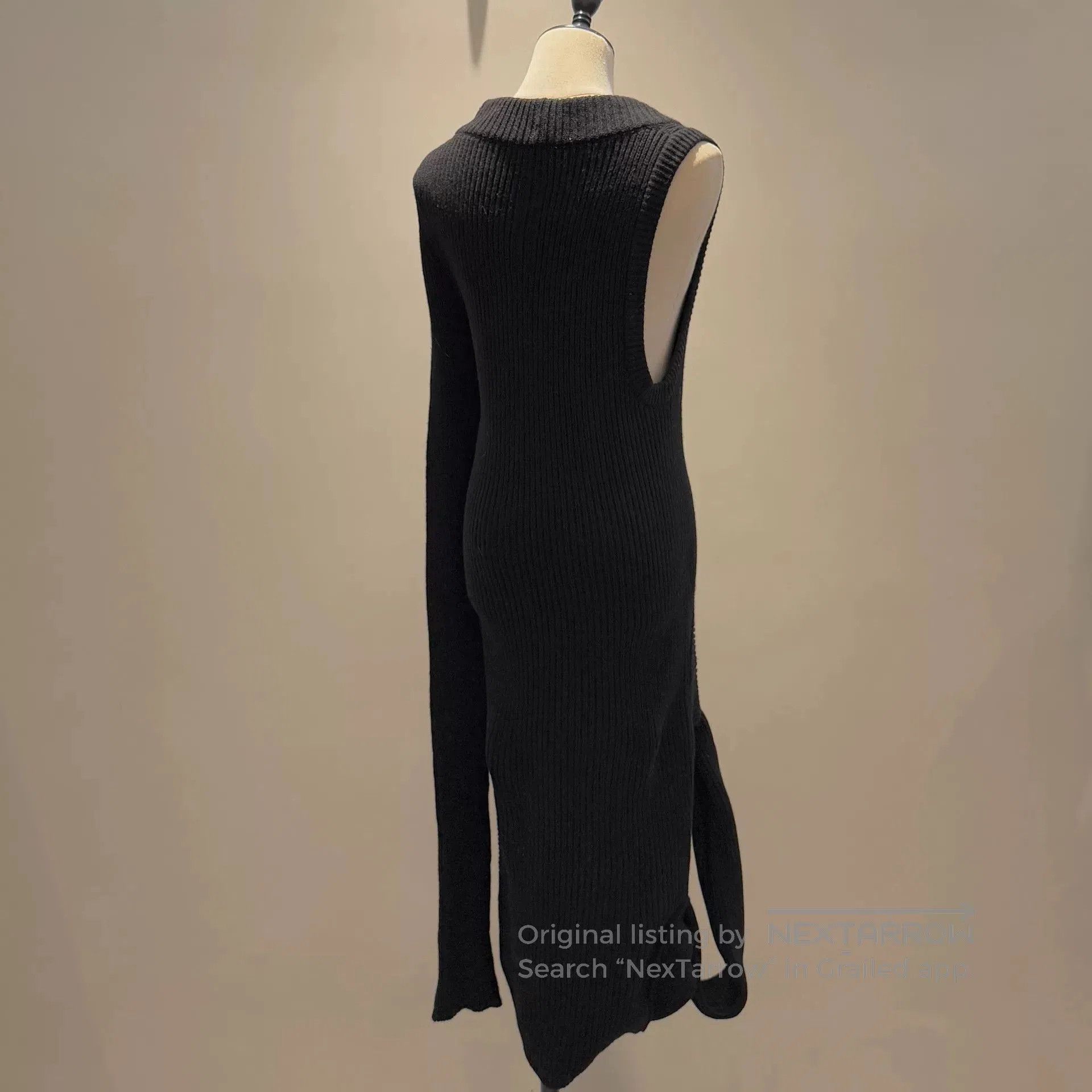 Rick Owens unique black wool banana sweater. Size S / US 4 / IT 40 - 3 Thumbnail