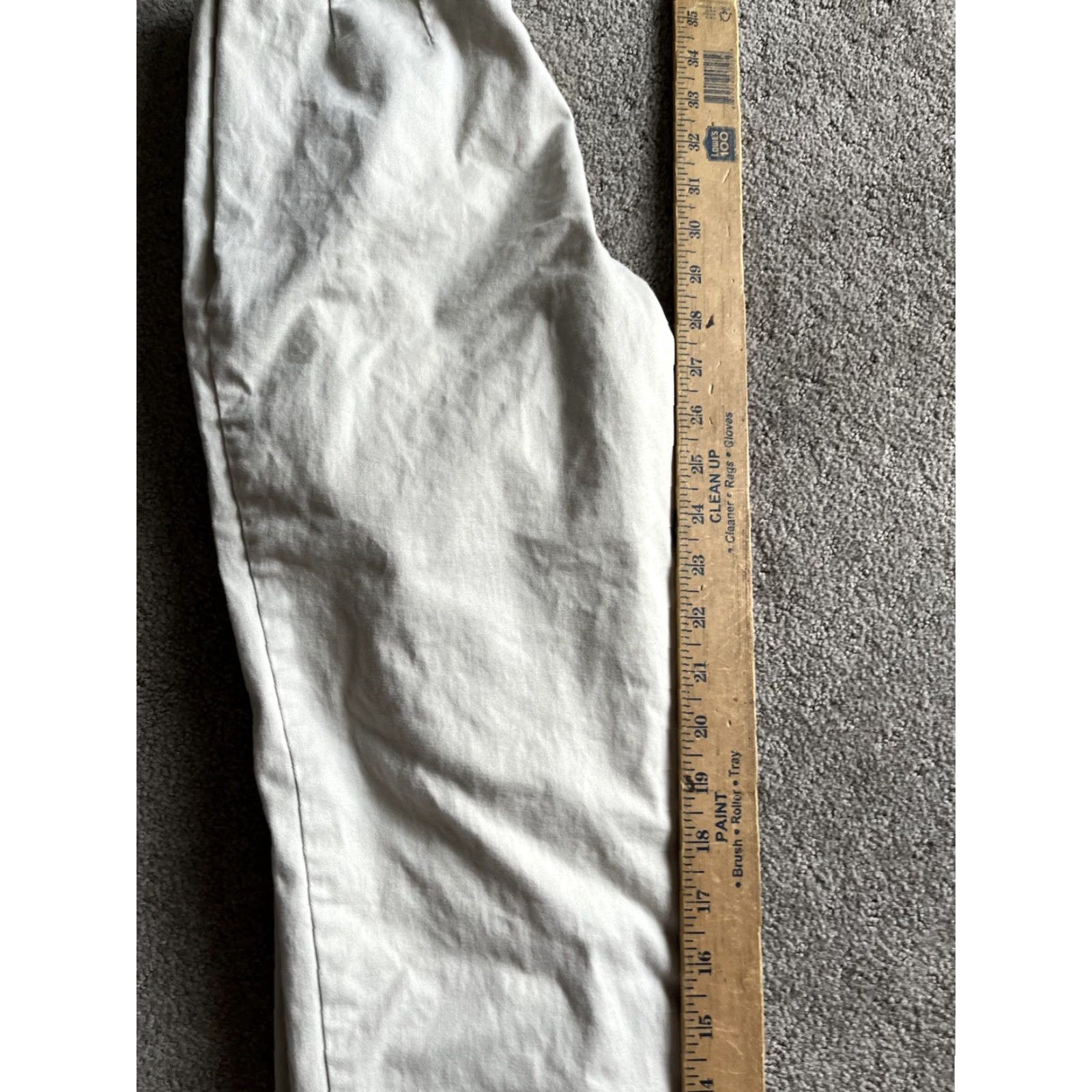Ann Taylor ANN TAYLOR Pants Beige Side Zip Button Accent 2 Ankle Wide-Leg Stretch Regular Women Size 2 Beige Size 26" / US 2 / IT 38 - 6 Thumbnail