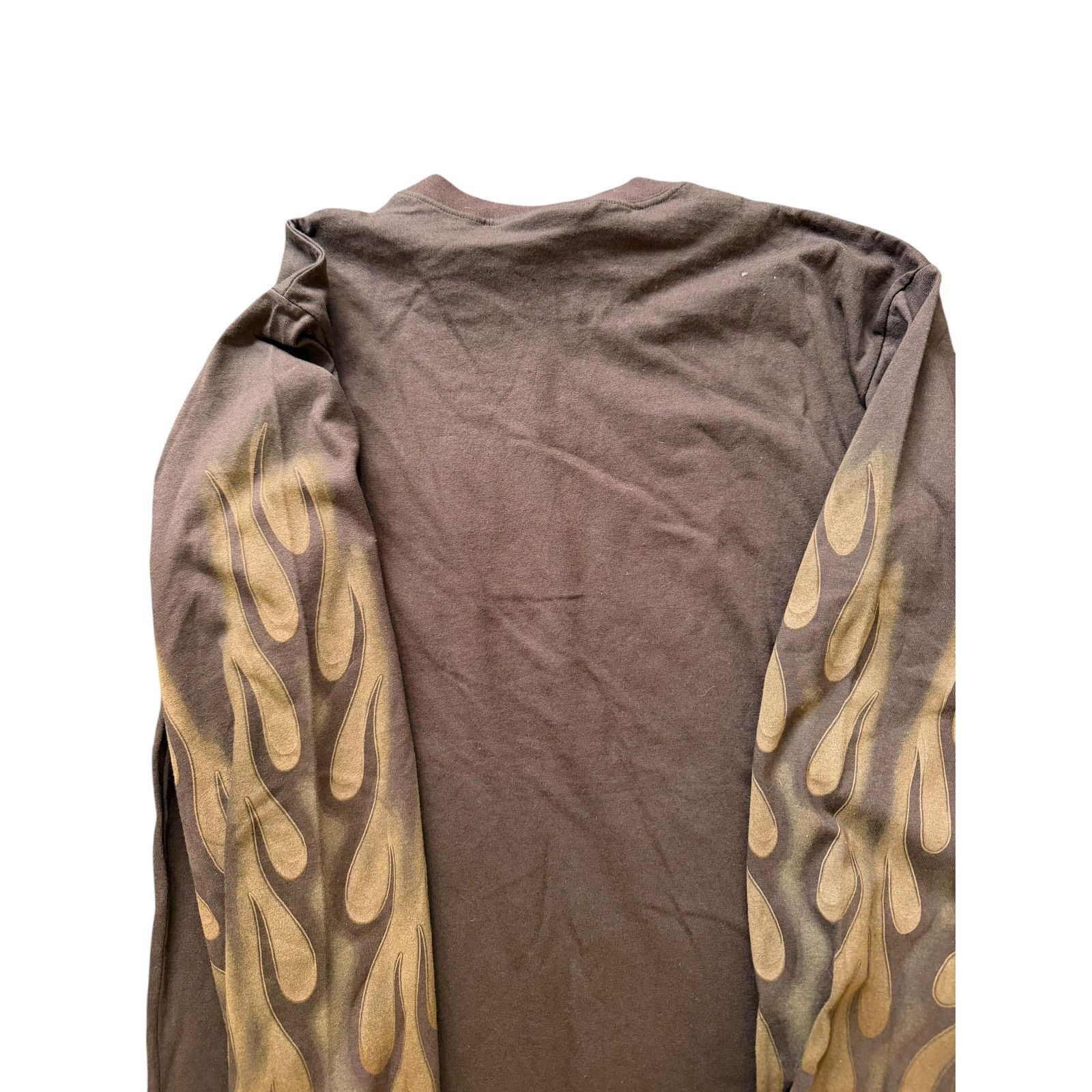 Harley Davidson Vintage Harley Davidson Brown All-Over Flame Long Sleeve Size US XL / EU 56 / 4 - 5 Thumbnail