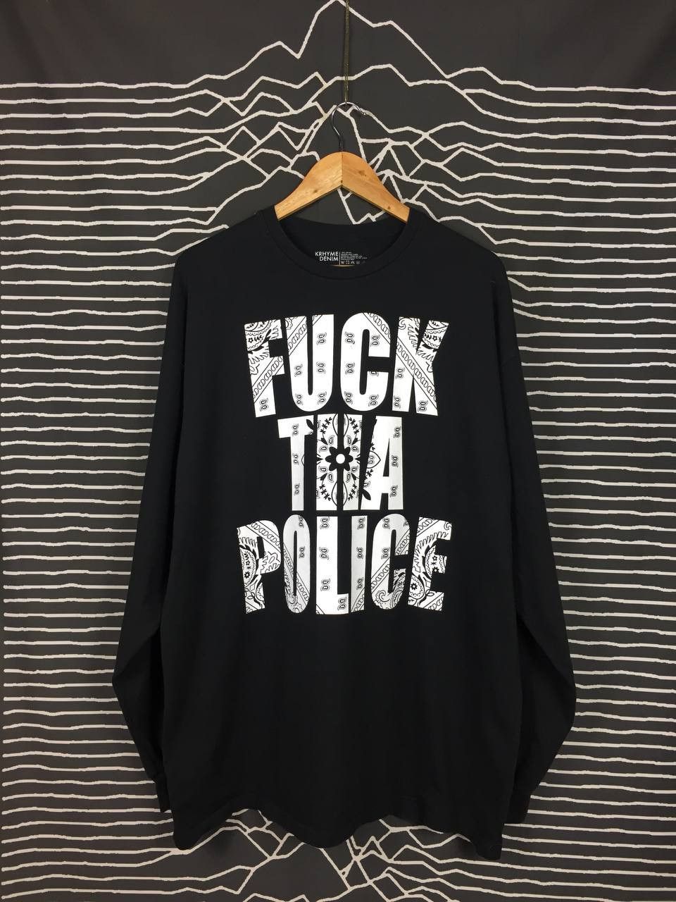 Japanese Brand × Vintage KRHYME DENIM Fuck tha Police Area Code LA Longsleeve Tee Size US XXL / EU 58 / 5 - 1 Thumbnail