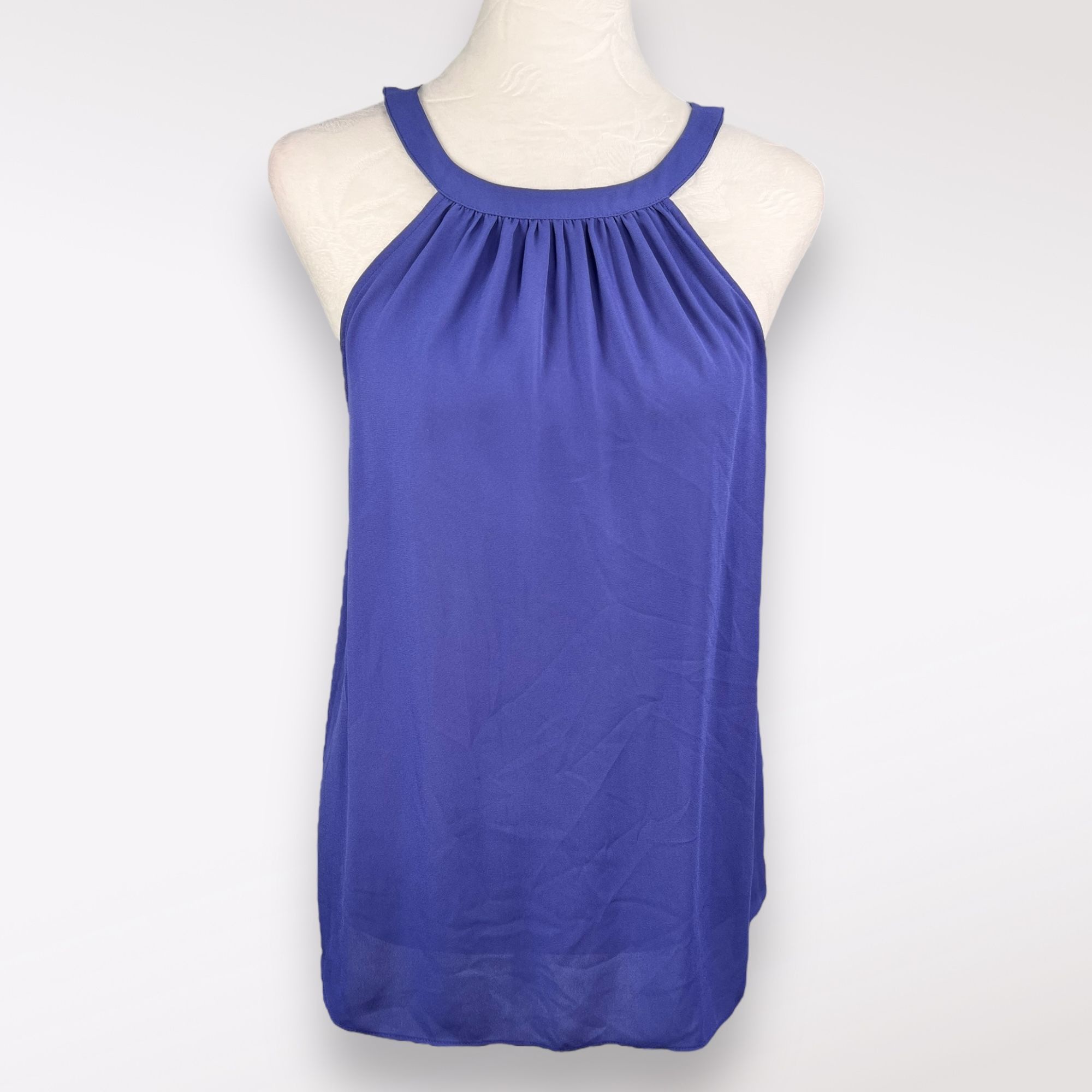 Designer Halogen Silky Blouse Sleeveless Halter Neck Tank XS Size XS / US 0-2 / IT 36-38 - 1 Thumbnail