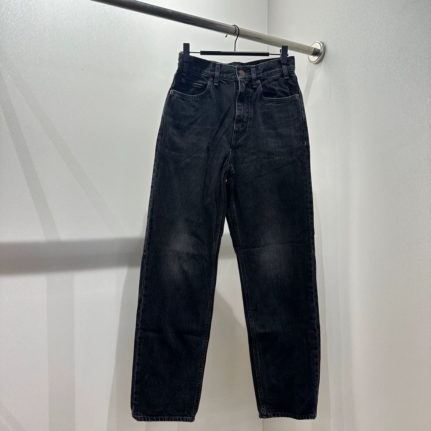 Celine Celine jan394 black washed straight jeans 26 Size 26" / US 2 / IT 38 - 1 Thumbnail