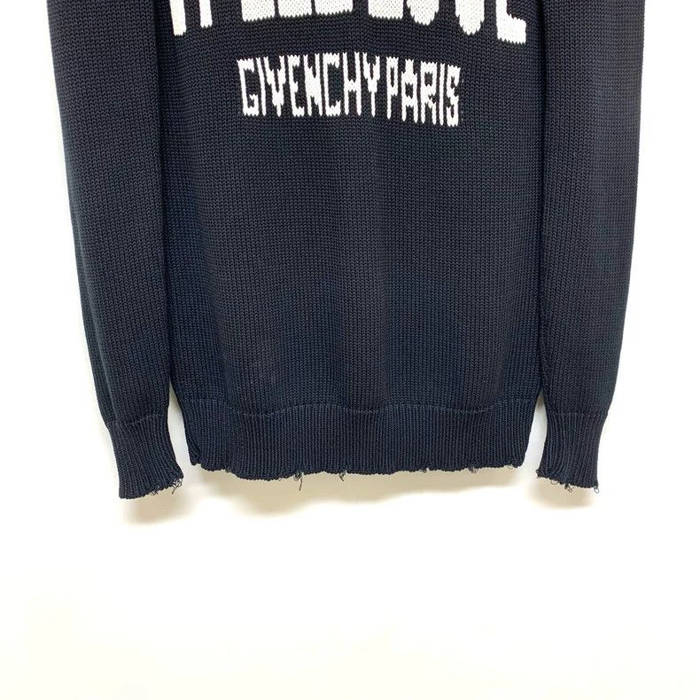 Givenchy Givenchy Black distressed knit sweater, size S, shoulder w Size US S / EU 44-46 / 1 - 3 Thumbnail