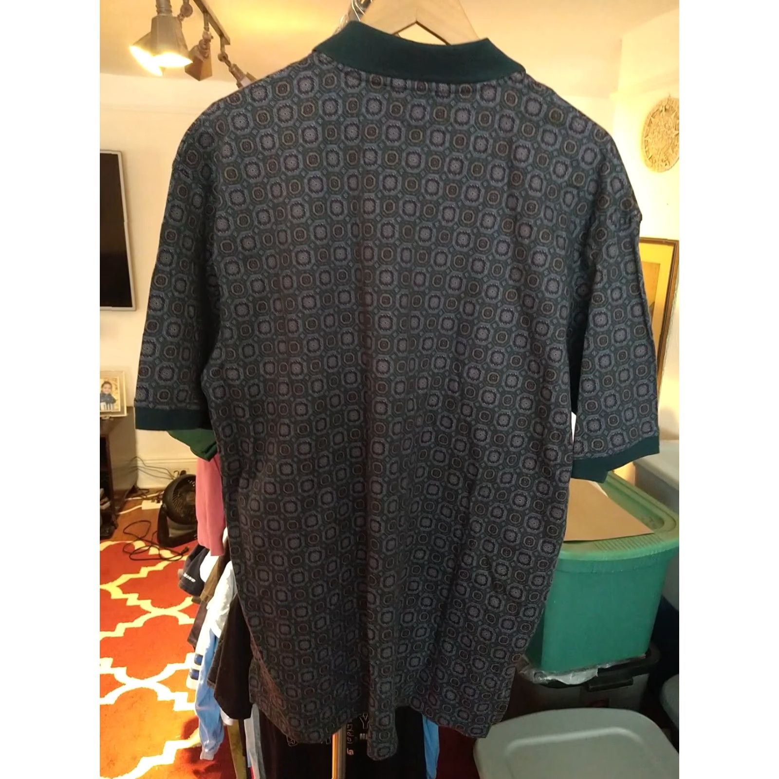 Club Room Club Room Polo Shirt Nwt Size L Very Nice Print Greens And Blue Hues Size US L / EU 52-54 / 3 - 4 Thumbnail