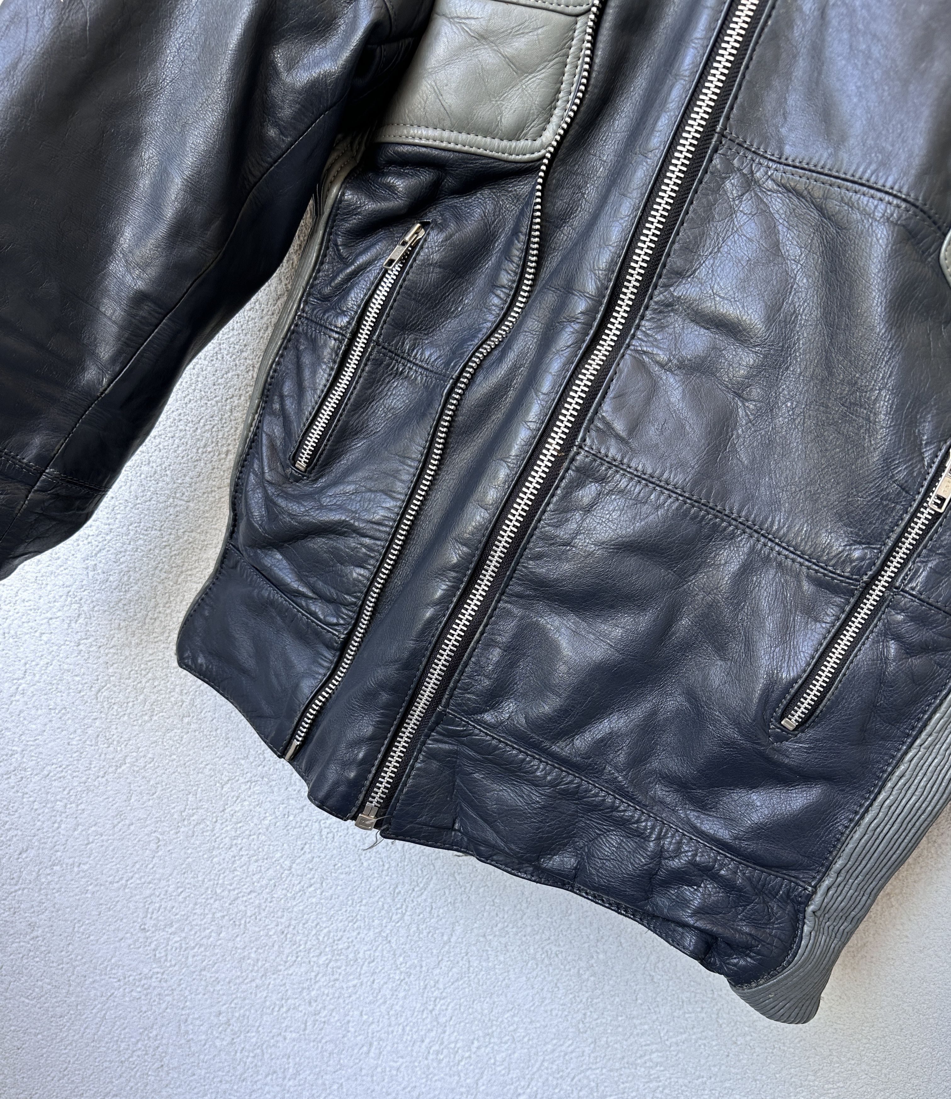 Vintage Rare leather boxy jacket motorcycle racing oversize Size L / US 10 / IT 46 - 6 Thumbnail