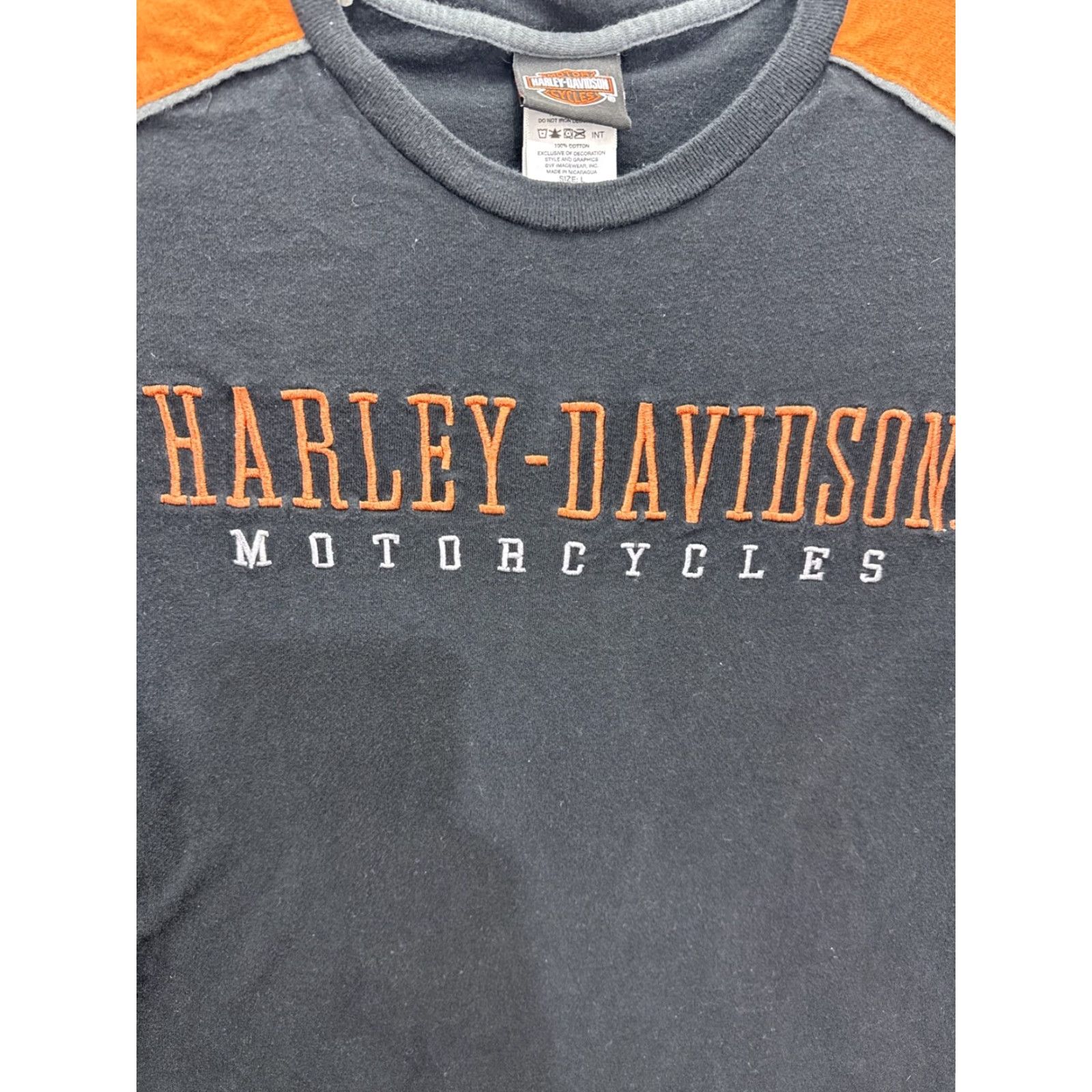 Harley Davidson Harley Davidson Women's Long Sleeve Shirt Black Orange Embroidered L Casual Biker Motorcycle Size L / US 10 / IT 46 - 7 Thumbnail