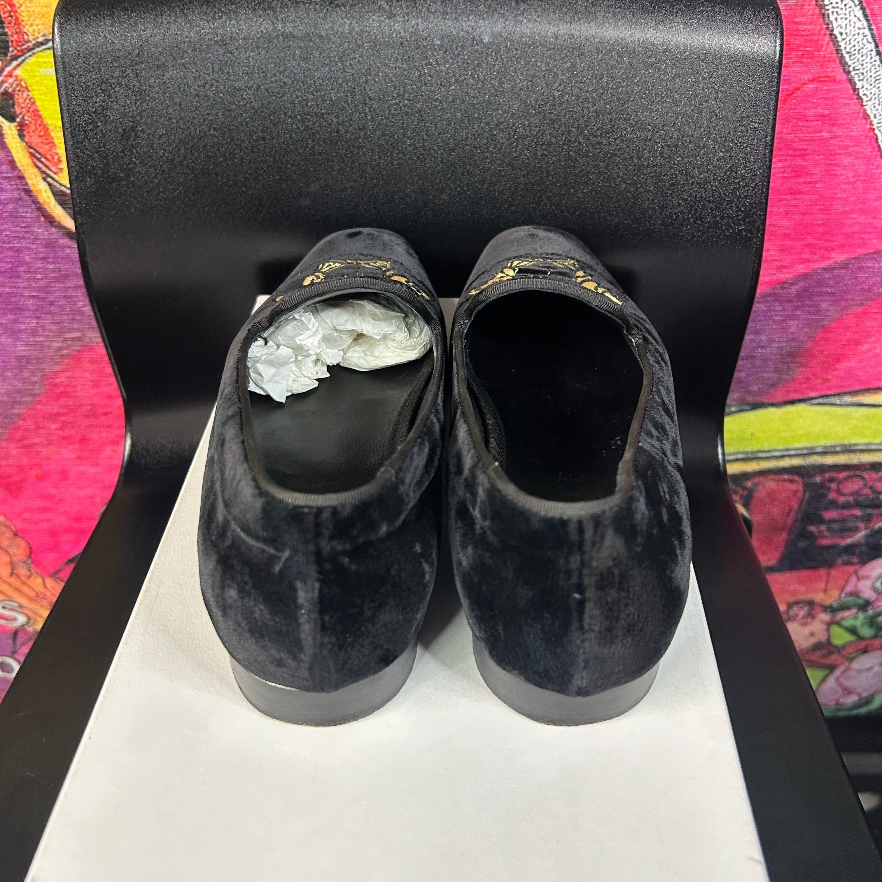 Versace Versace Medusa Velvet Loafers Black Size 40 / 7 Size US 7 / EU 40 - 5 Thumbnail