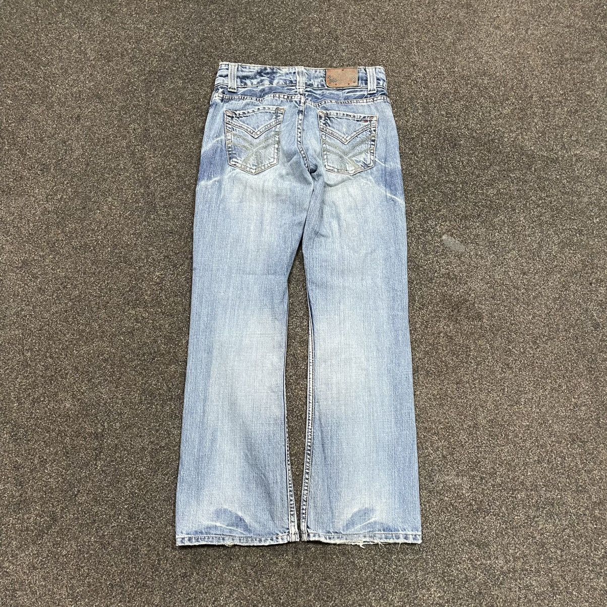 Vintage Vintage Y2K Baggy Wide Leg Distressed Jeans Skater Logo 28 Size US 28 / EU 44 - 3 Thumbnail