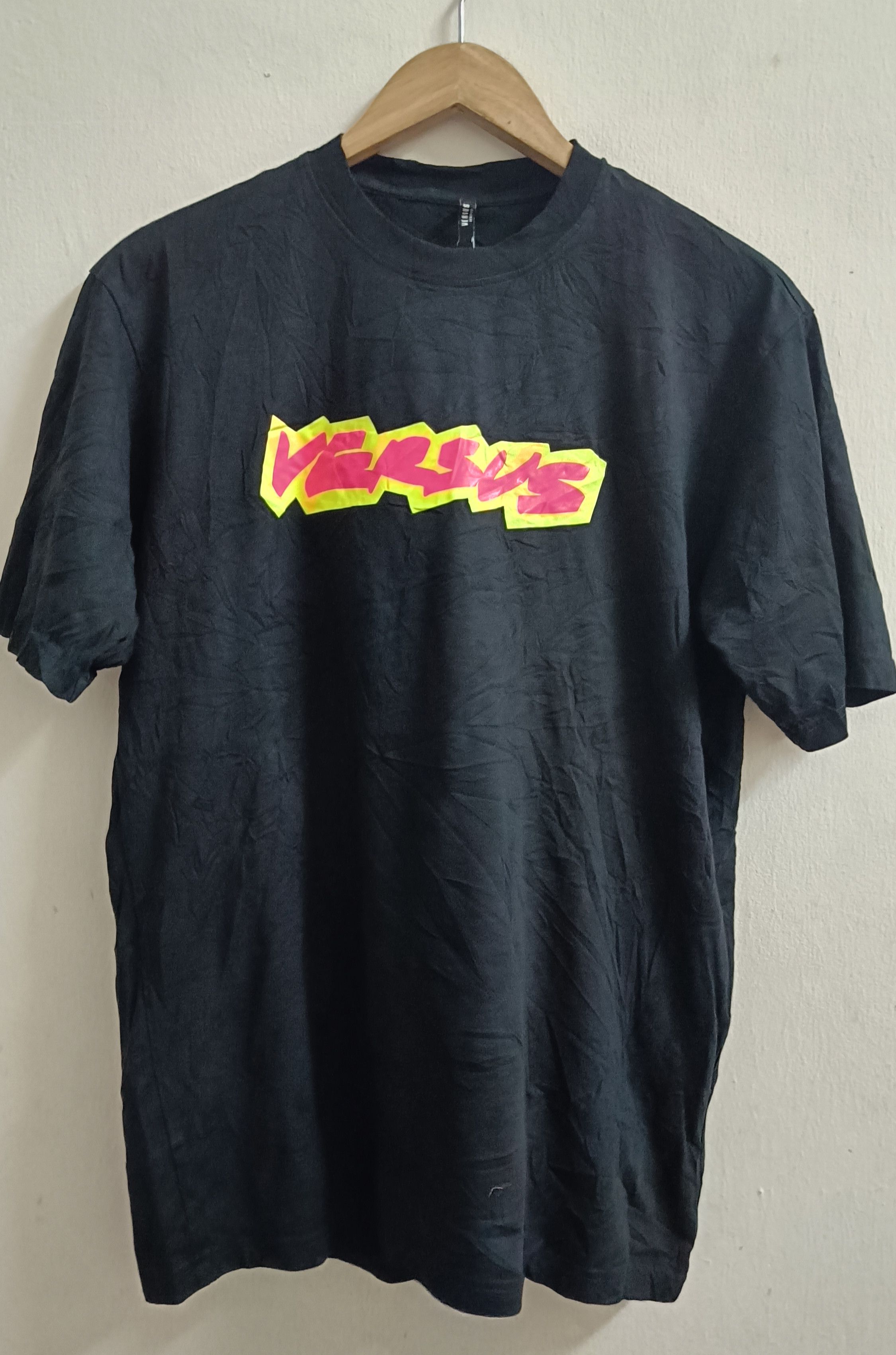 image of Versace x Versus Versace Black Tee, Men's (Size Small)