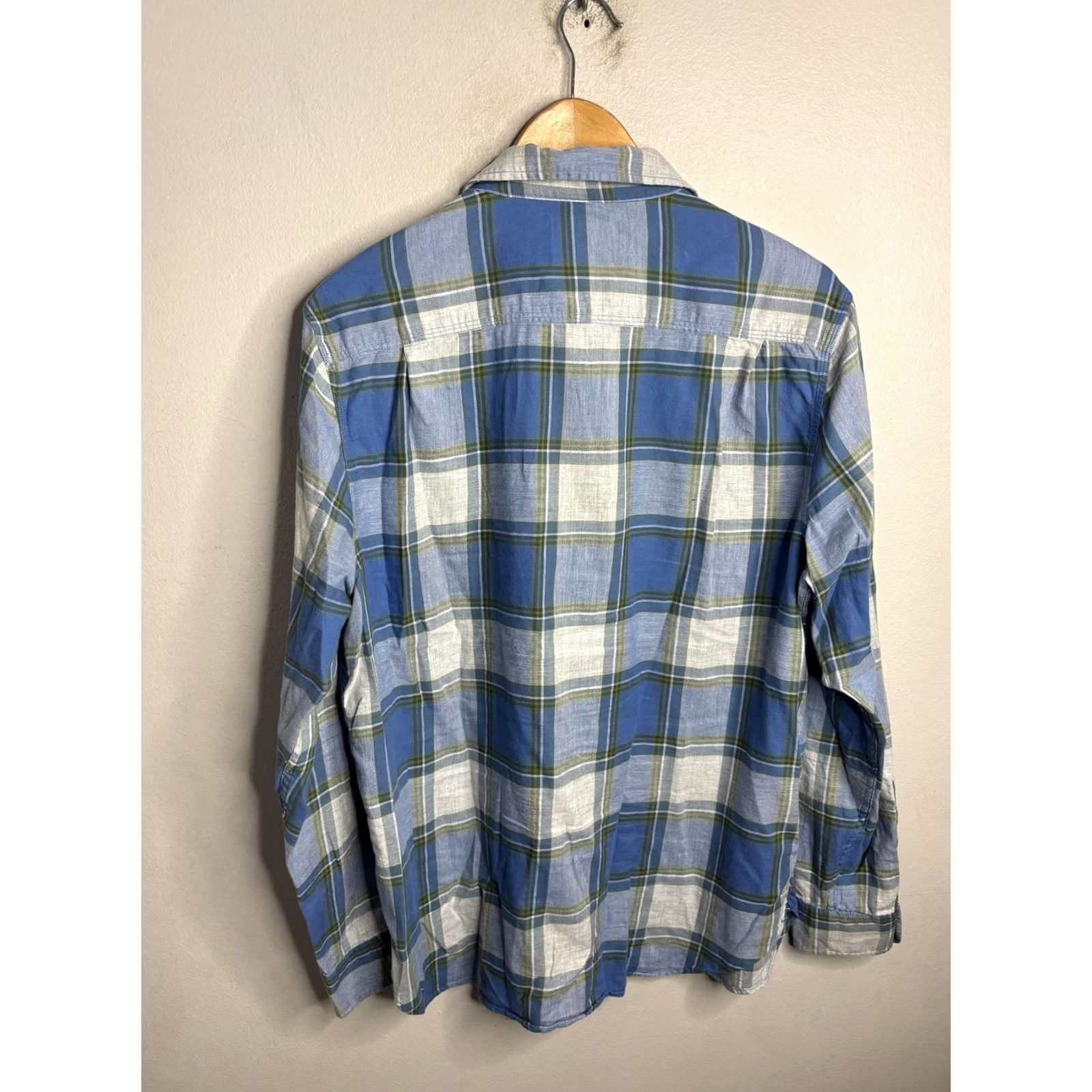 Lucky Brand Lucky Brand Shirt Mens Large Blue Plaid Classic Fit Button Front Casual Size US L / EU 52-54 / 3 - 5 Thumbnail