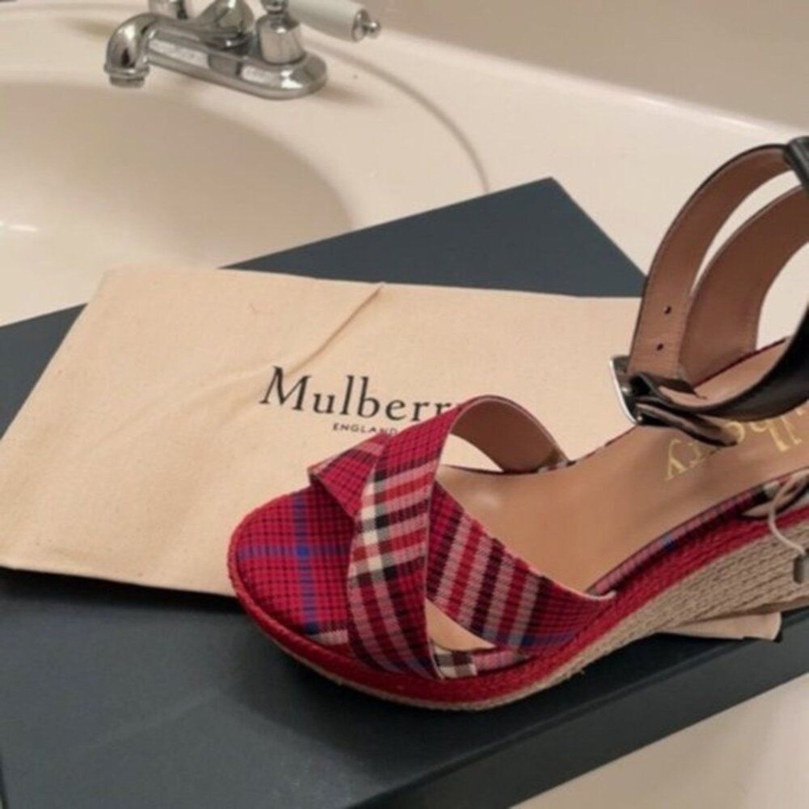 Mulberry Mulberry tartan sandals Red size 7 Size US 7 / IT 37 - 7 Thumbnail