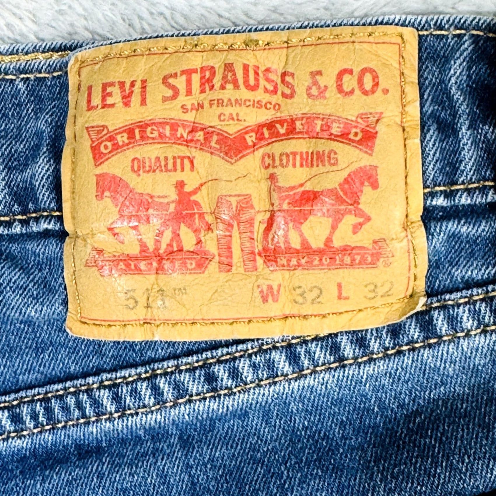 Levi's Levi's 511 Jeans Mens 32x32 Blue Medium Wash Slim Straight Leg Denim Zip Fly Size US 32 / EU 48 - 7 Thumbnail