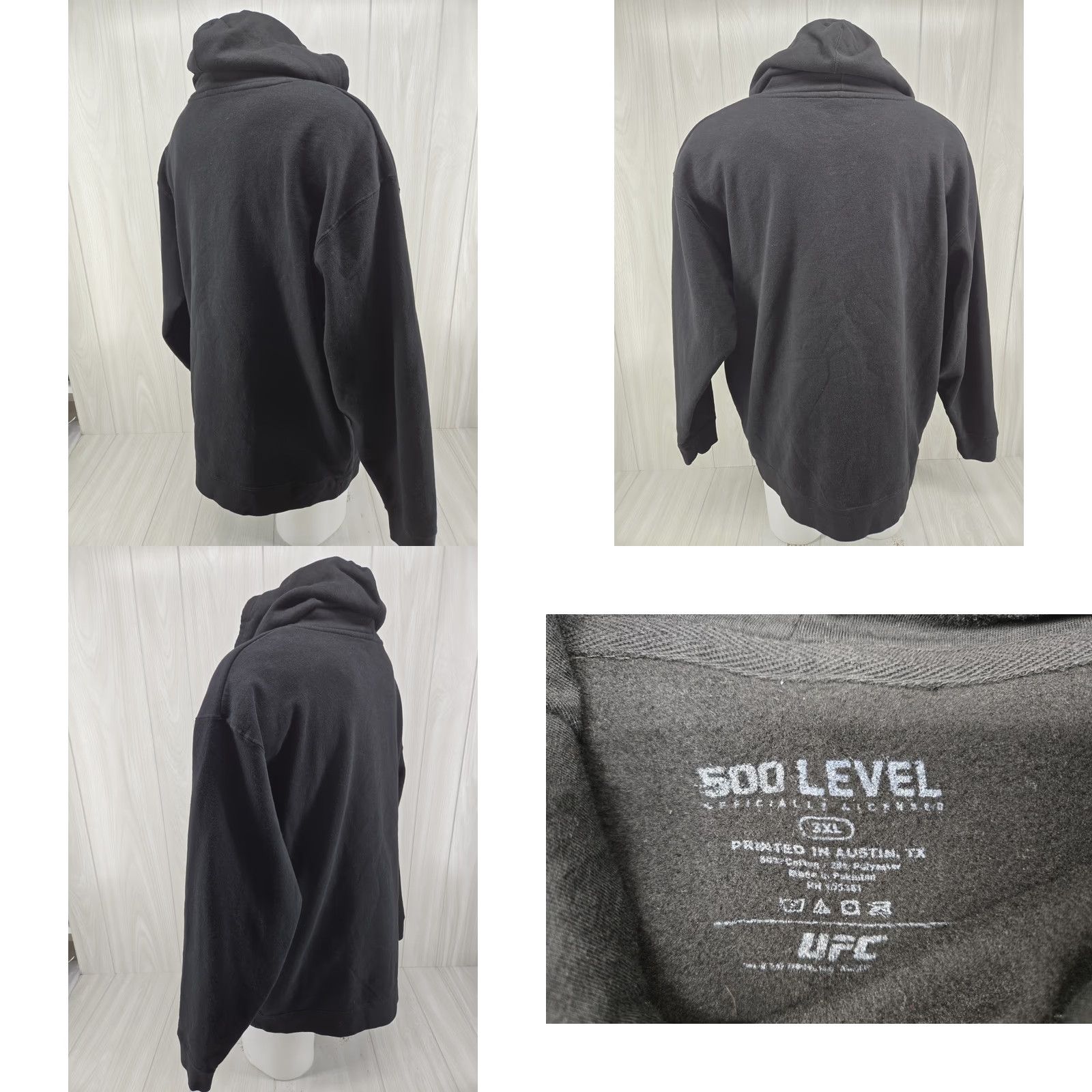 UFC 500 LEVEL UFC 500 LEVEL Pullover Hoodie Black Mens 3XL Size US XXL / EU 58 / 5 - 8 Thumbnail