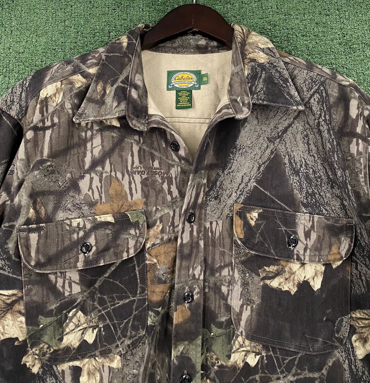 Cabelas VTG 90’s Cabela’s Mossy Oak Break Up Heavyweight Leaf Bark Size US XL / EU 56 / 4 - 2 Thumbnail
