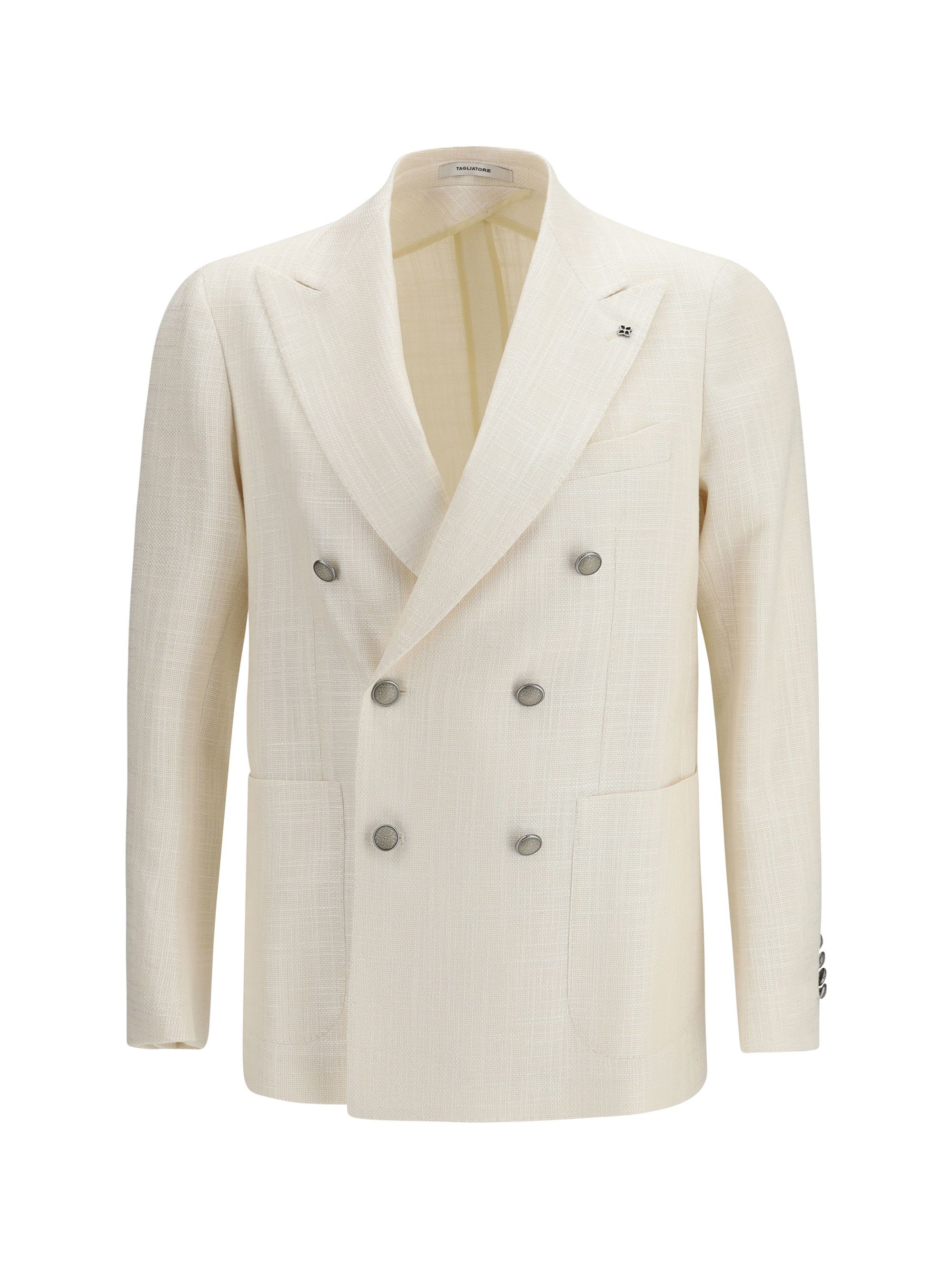 Tagliatore double-breasted linen and cotton Blazer Size US XXL / EU 58 / 5 - 1 Thumbnail