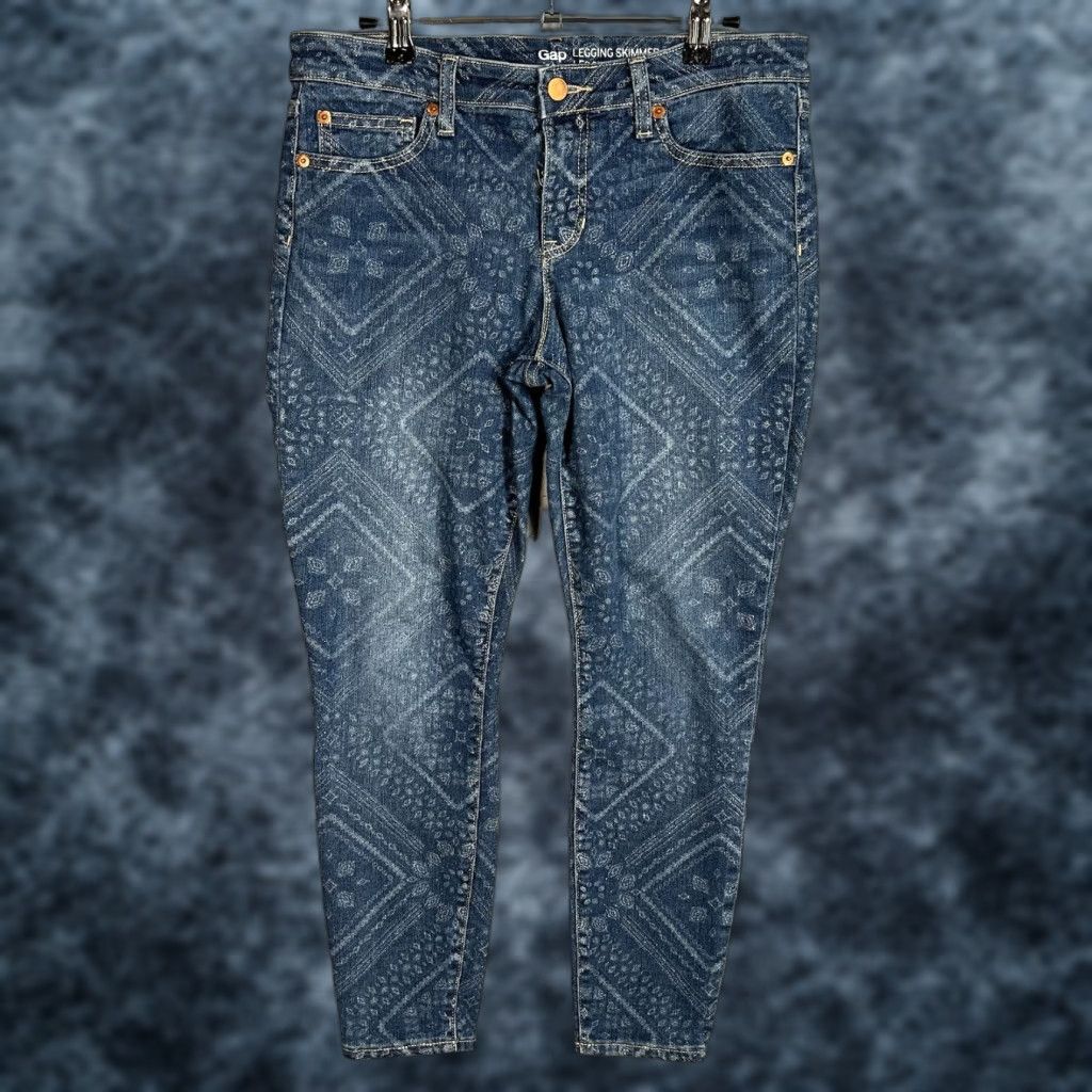 Gap Gap Jegging Skimmer Jeans Womens 8 Blue Medium Wash Size 30" / US 8 / IT 44 - 1 Thumbnail