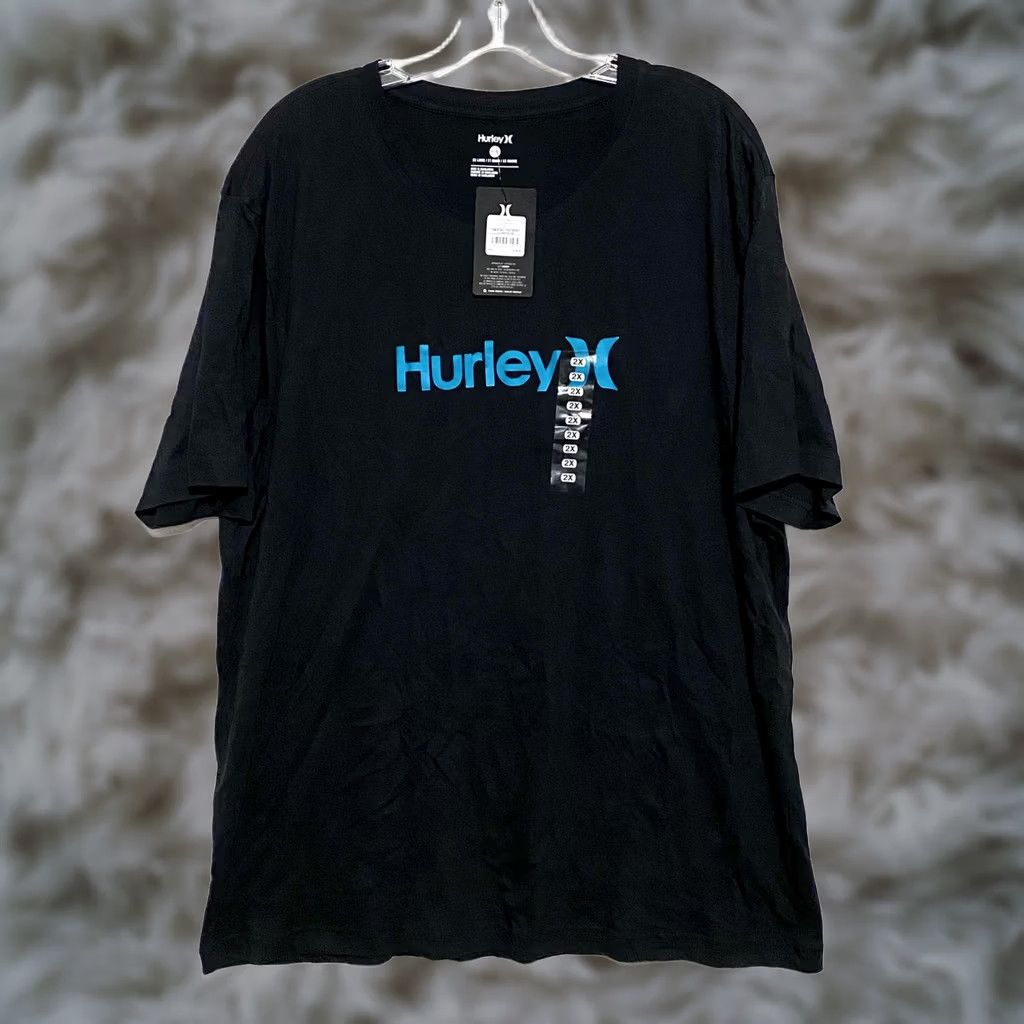 Hurley Hurley Spell Out Logo Black T Shirt Mens XXL Surf Skate Y2K Summer Beach NWT Size US XXL / EU 58 / 5 - 1 Thumbnail
